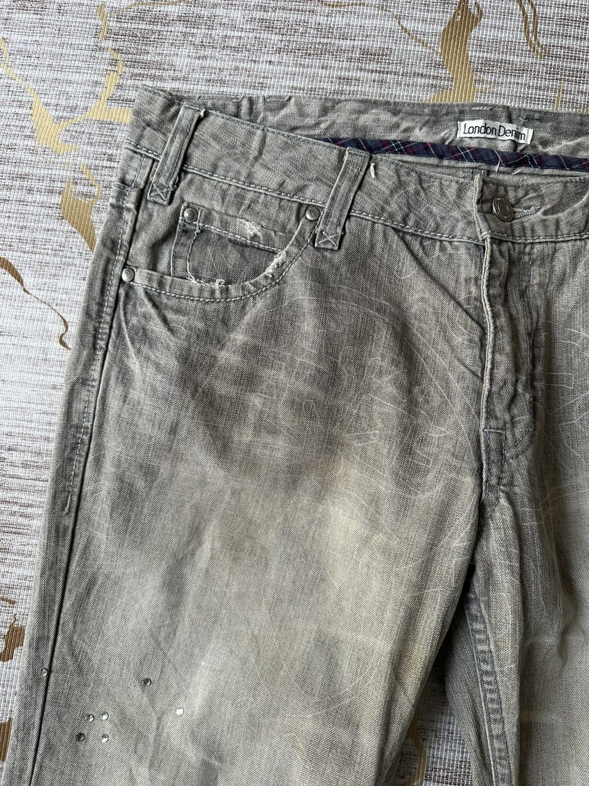 Japanese Brand FLARE London Denim Distressed Denim Size US 34 / EU 50 - 11 Thumbnail