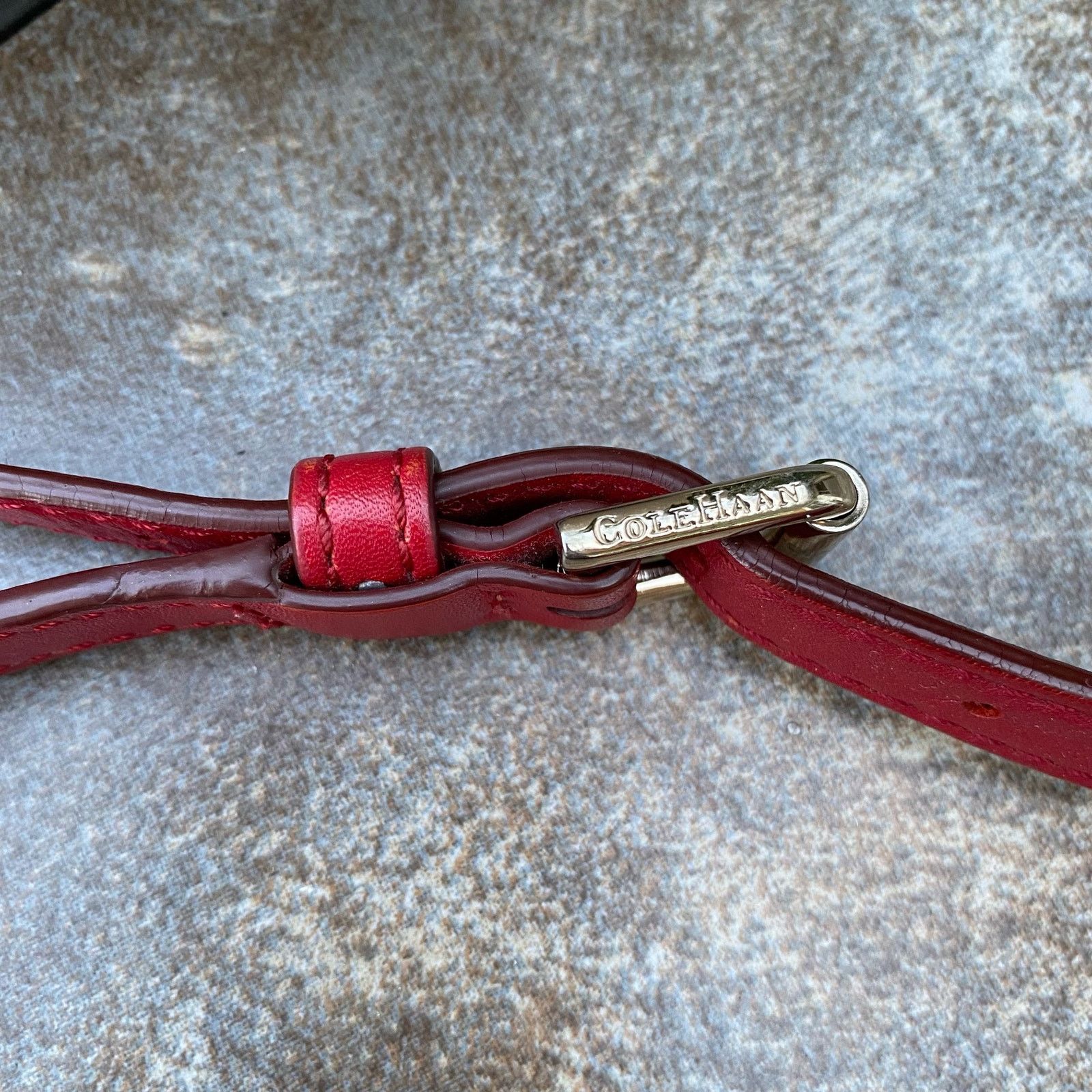 Cole Haan Cole Haan Red Leather Adele Pleated Small Crossbody Bag Size ONE SIZE - 10 Thumbnail