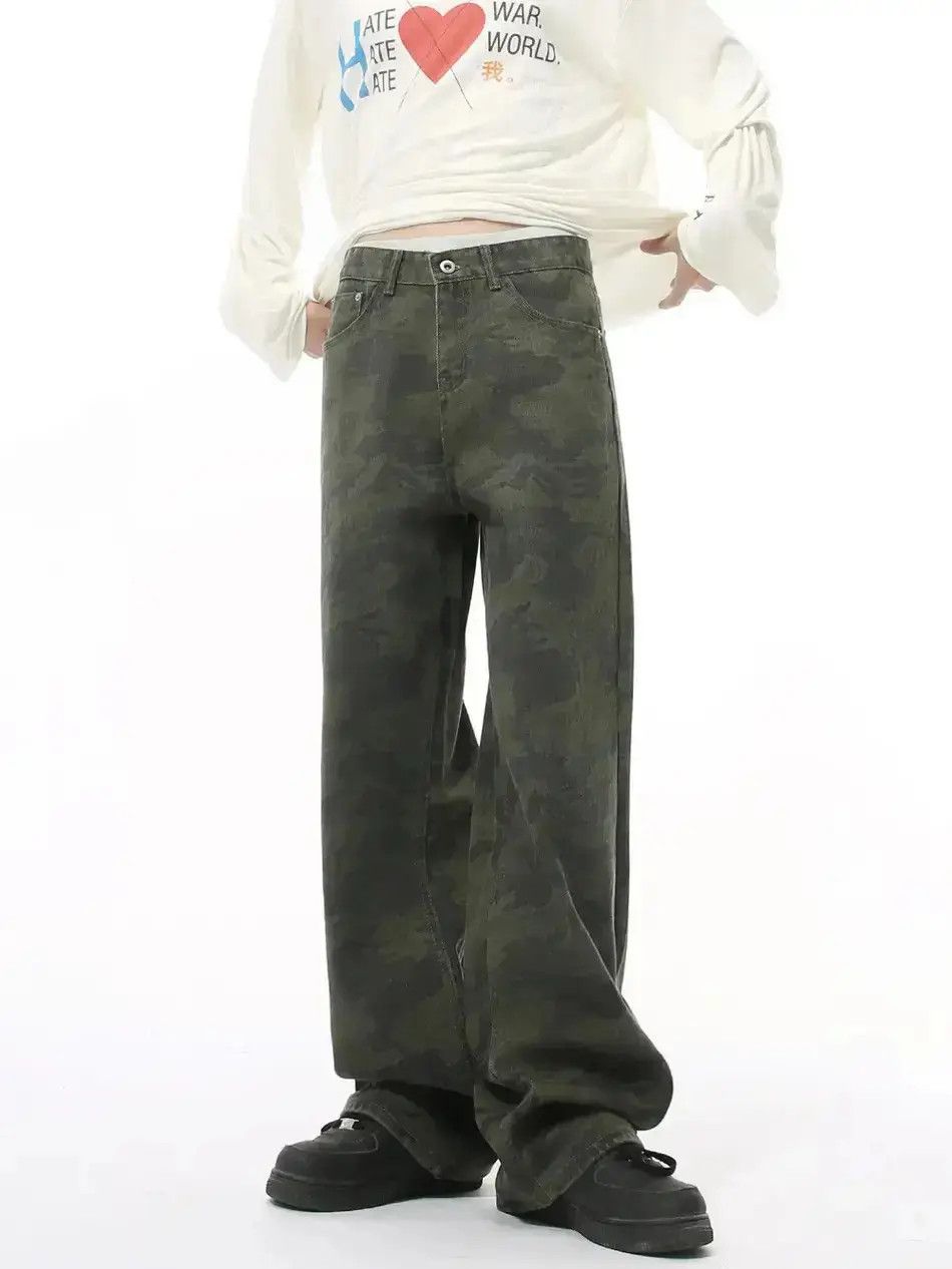 Japanese Brand Retro loose camouflage high street jeans Size US 32 / EU 48 - 1 Thumbnail
