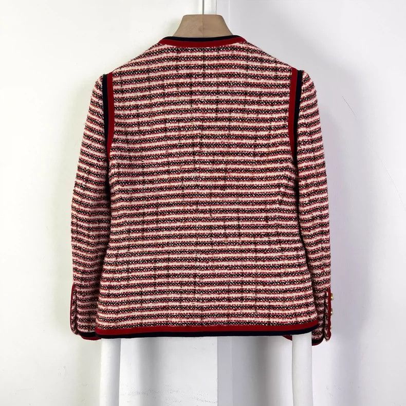Gucci Gucci Red striped small fragrance jacket Size US XXS / EU 40 - 2 Thumbnail