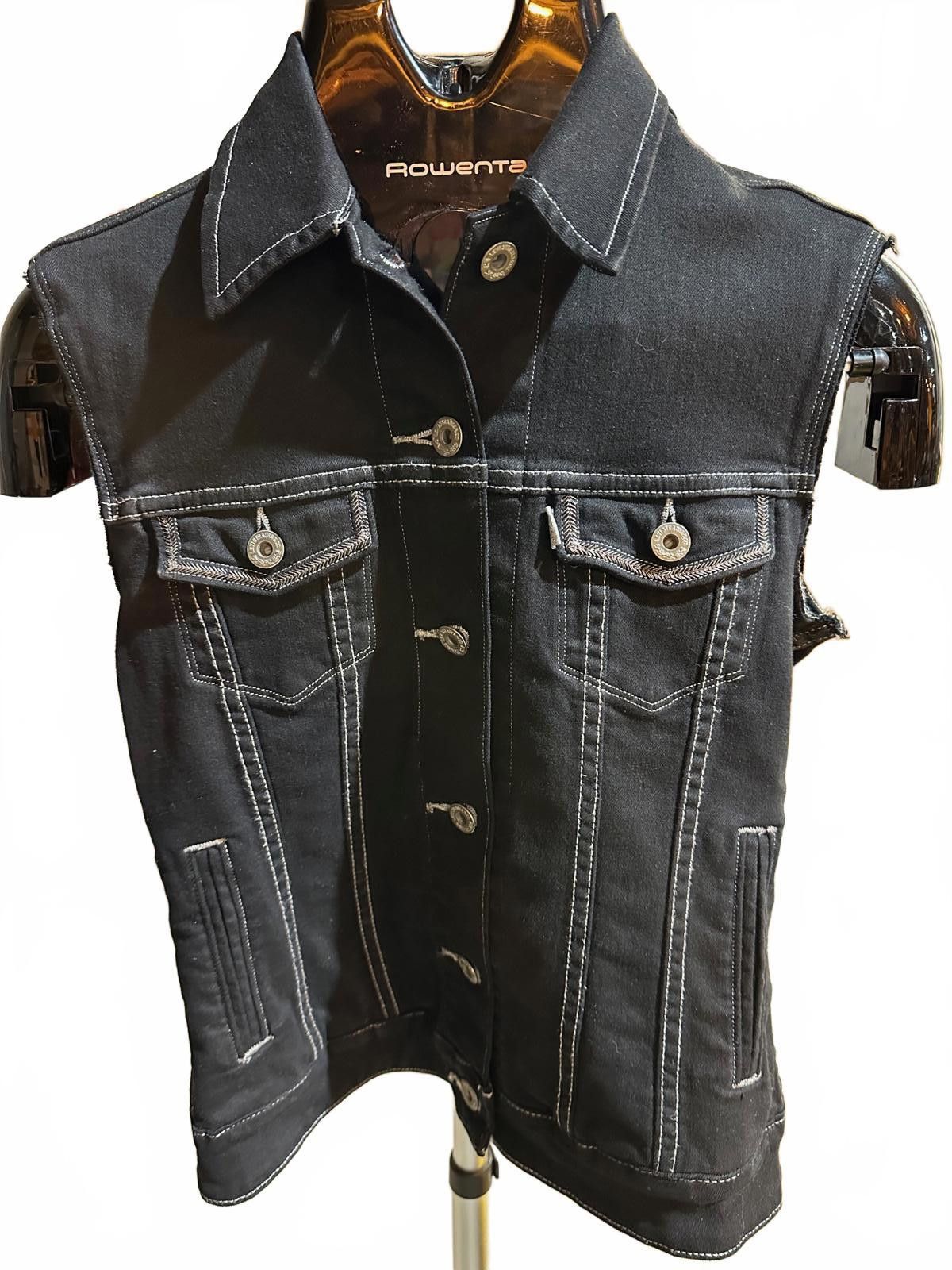 Other Levi’s Black Denim Trucker Vest Contrast Stitch Sz XS Size XS / US 0-2 / IT 36-38 - 3 Thumbnail