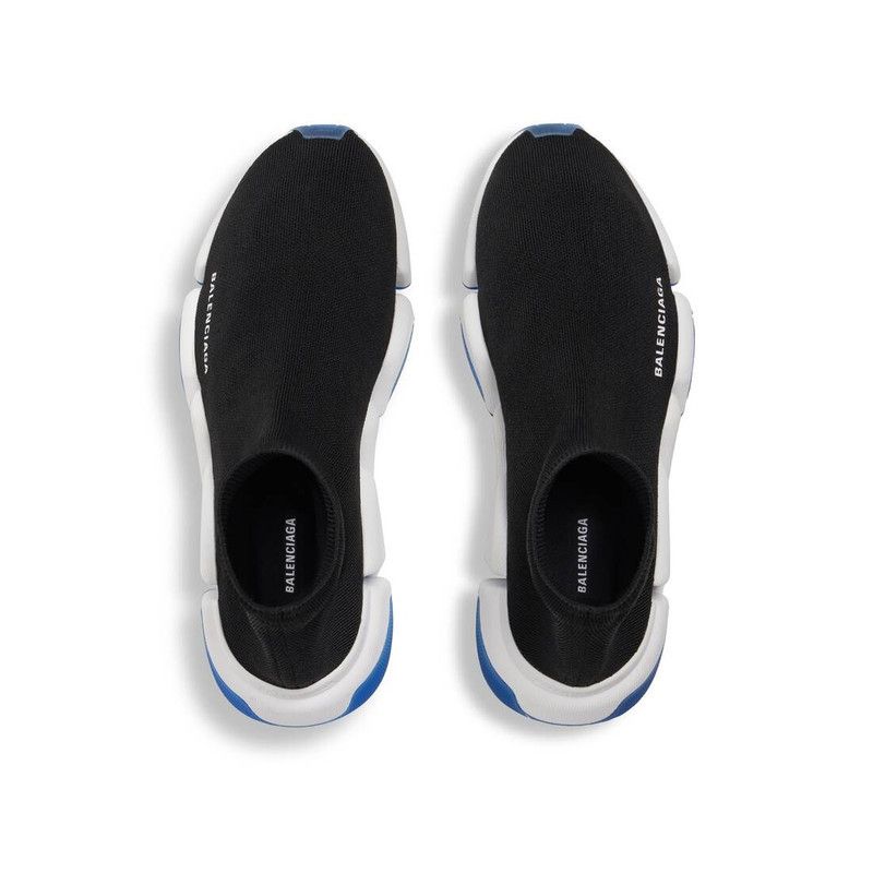 Balenciaga o1w1db10526 Speed 2.0 Clear Sole Recycled Knit Sneakers Size US 8 / EU 41 - 6 Thumbnail