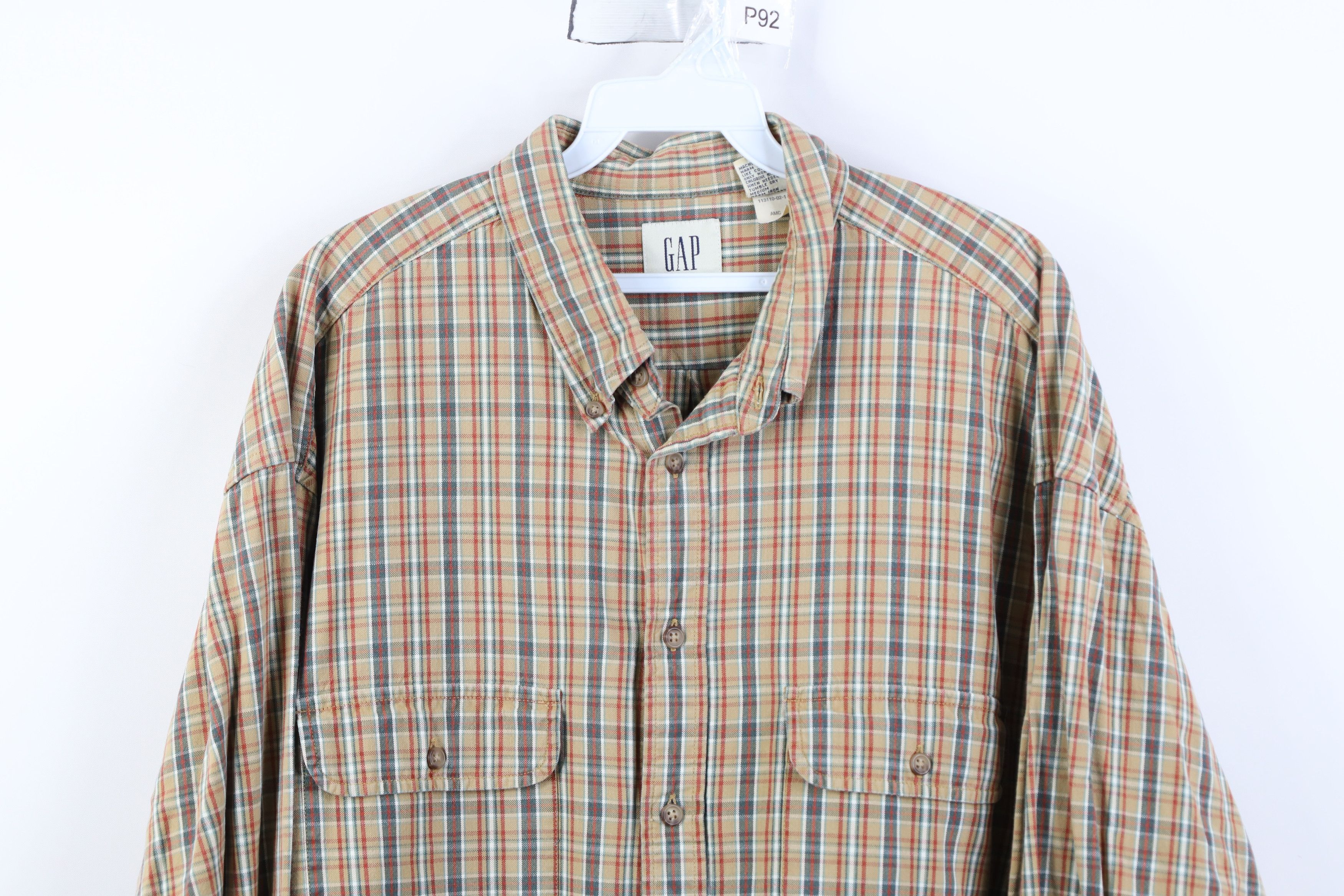 Gap Vintage 90s Gap Flannel Collared Button Down Shirt Plaid Size US XL / EU 56 / 4 - 2 Thumbnail