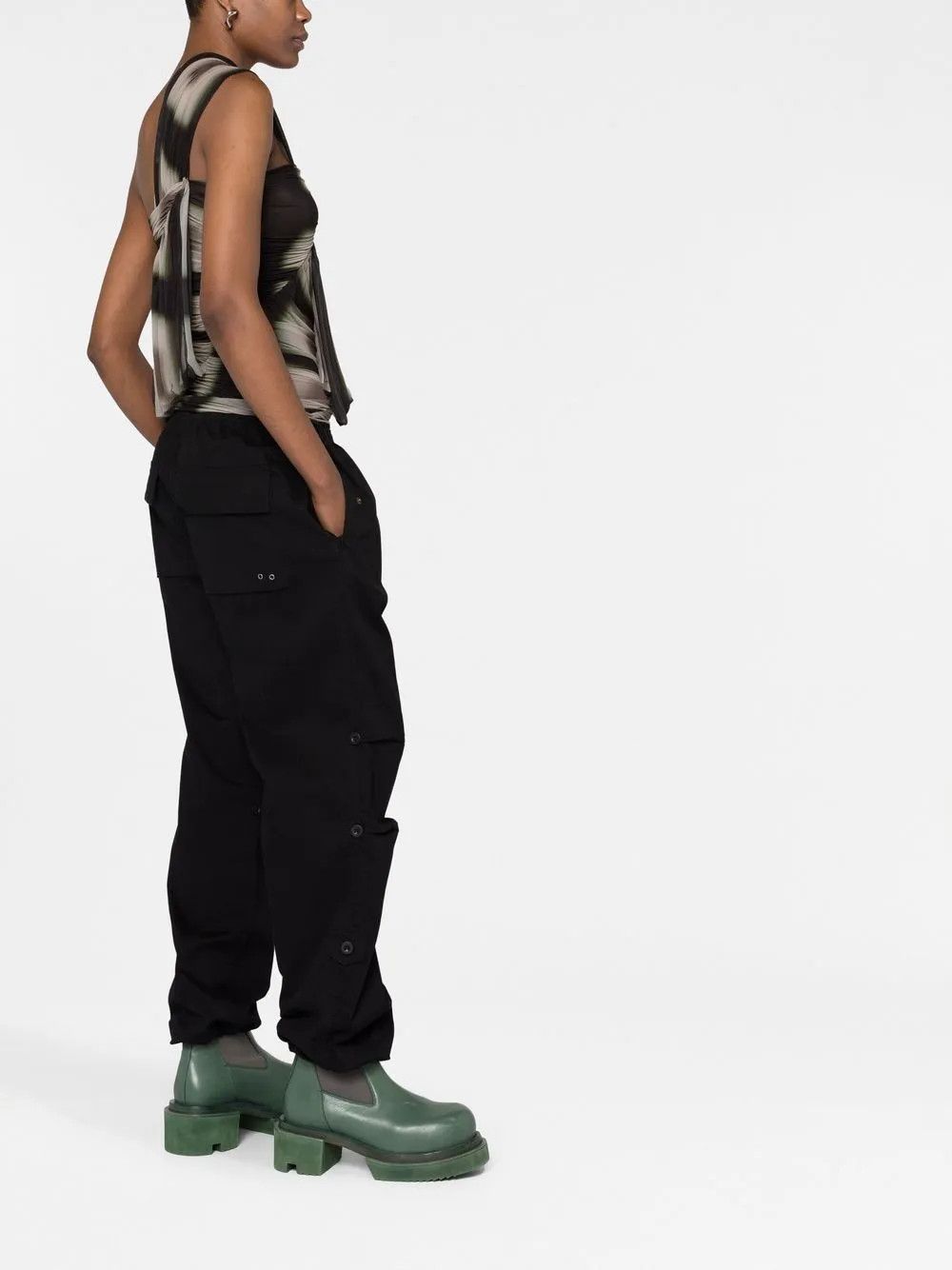 Rick Owens o1y0126 One-Shoulder Blouse in Multicolor Size M / US 6-8 / IT 42-44 - 4 Thumbnail