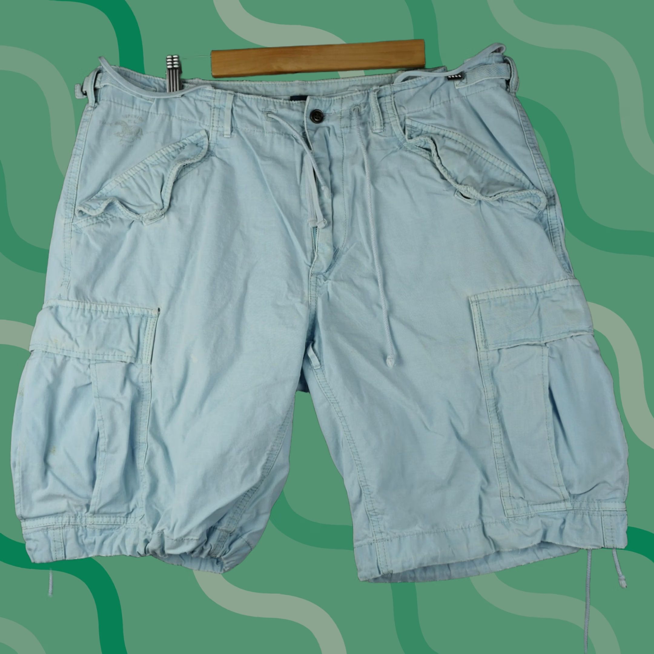 Polo Ralph Lauren Ralph Lauren Cargo Shorts Mens 34 Blue Surplus Distressed Utility Paratrooper Size US 34 / EU 50 - 1 Thumbnail