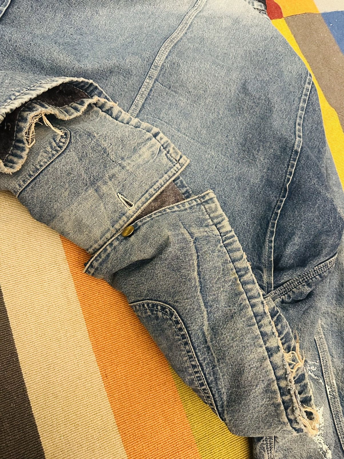 Carhartt Vintage 90s Carhartt Chore Jacket Denim XL Size US XL / EU 56 / 4 - 5 Thumbnail