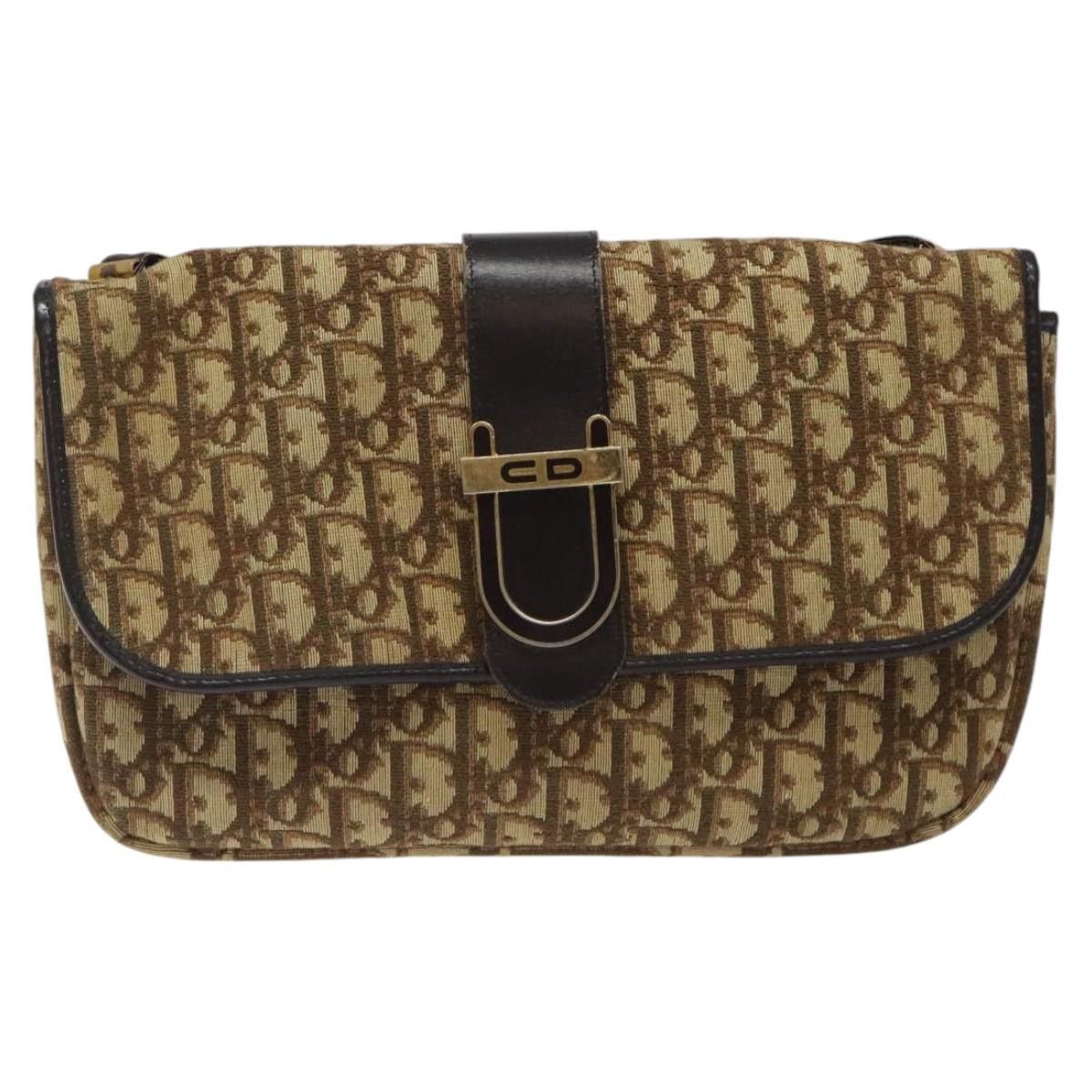Dior DIOR Trotter Canvas Shoulder Bag Brown Gold Size ONE SIZE - 2 Thumbnail