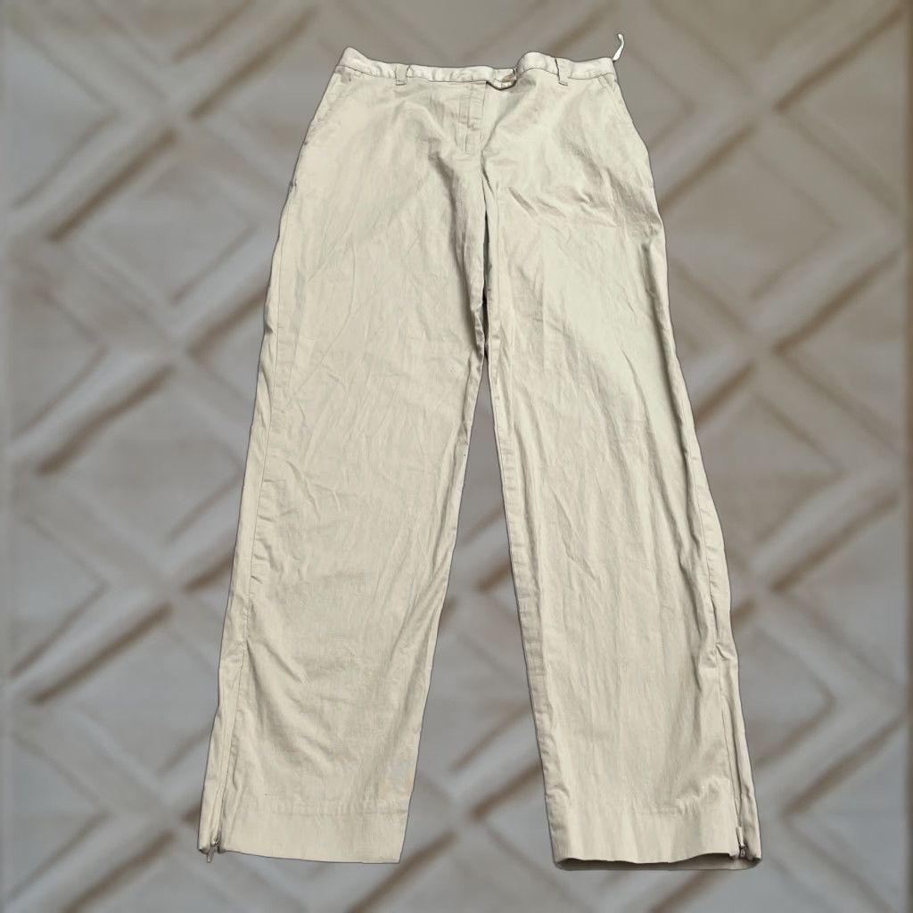 Jones New York Jones New York Womens Pants 10 Khaki Brown High Rise Ankle Zip 30x27.5 Size 32" / US 10 / IT 46 - 1 Thumbnail
