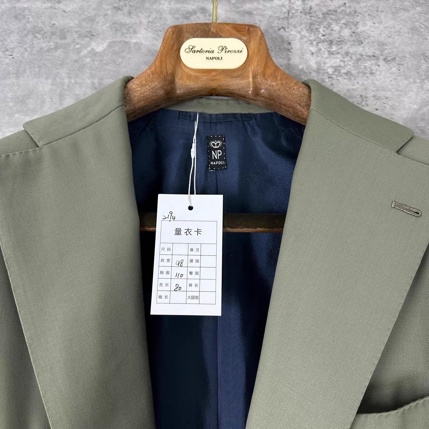 Other Sartoria Pirozzi Napoli Bespoke Handmade Suit 48-50 Size 48R - 4 Thumbnail