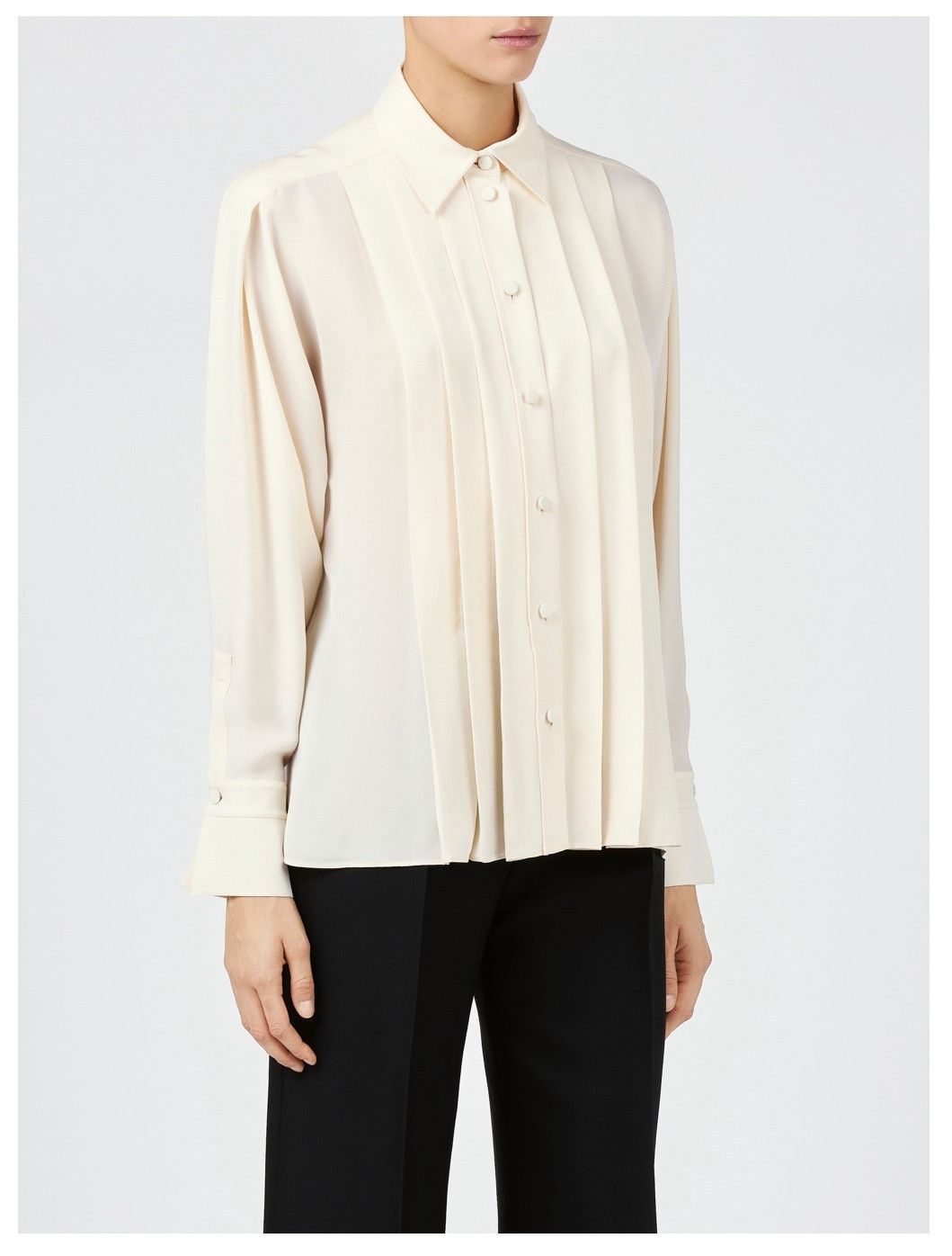 Loro Piana o1srvl11e0825 FAO4033 Maurine Shirt in Light Beige Size XS / US 0-2 / IT 36-38 - 4 Thumbnail