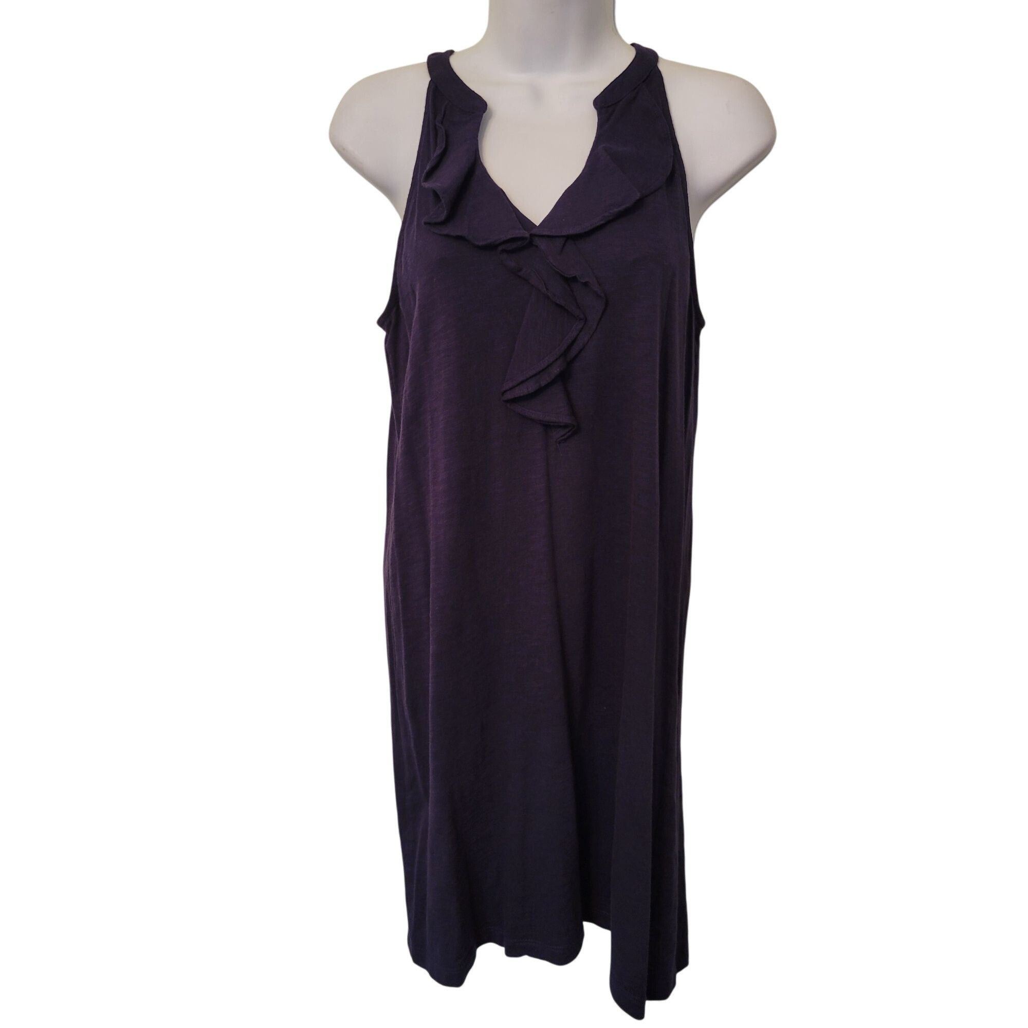 Lilly Pulitzer Lilly Pulitzer XS Navy Blue Ruffle Neck Sleeveless Tank Dres Size XS / US 0-2 / IT 36-38 - 1 Thumbnail