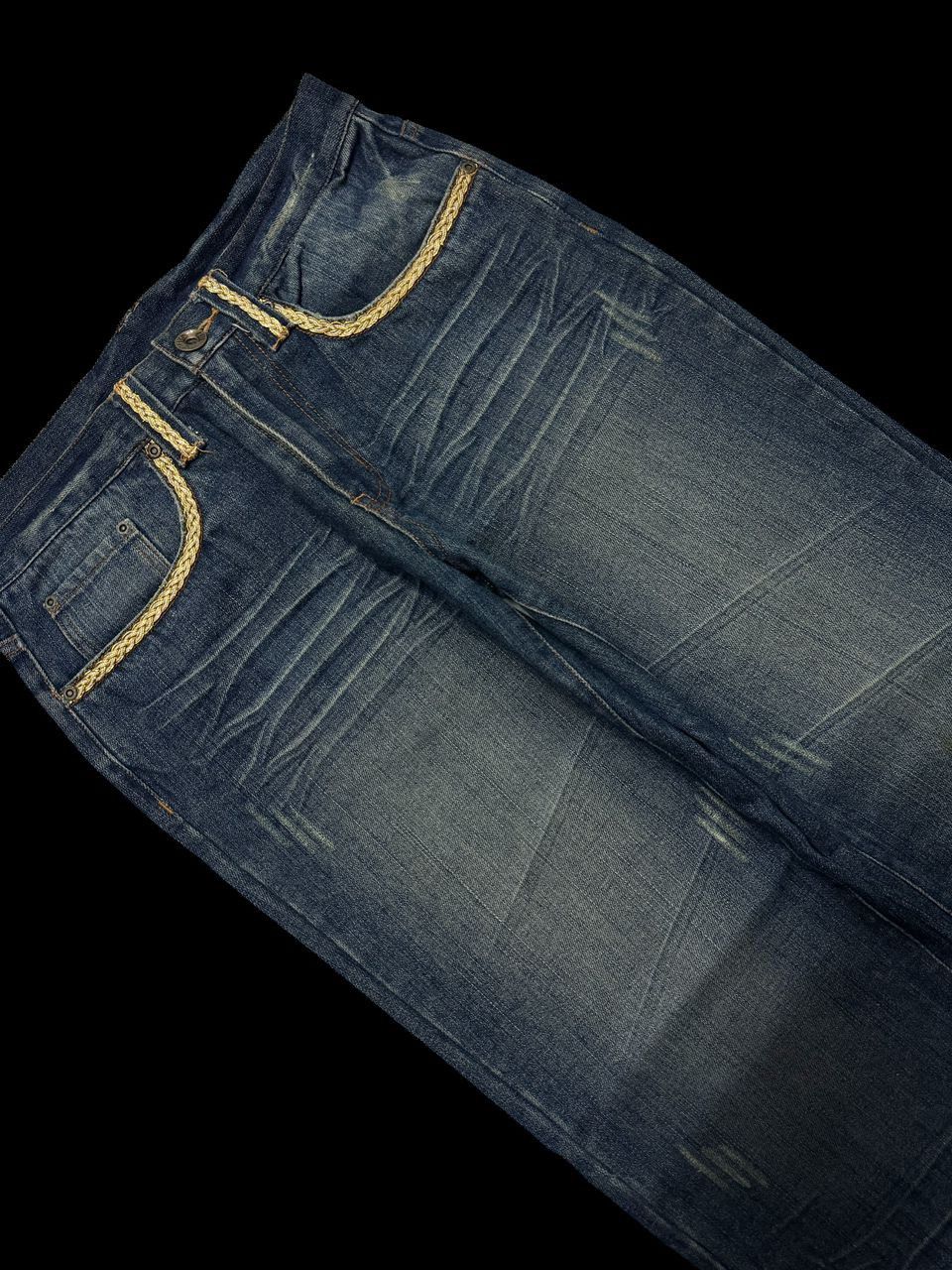 Vintage BAGGY FLARE 90s Style Japanese Ware Rusty Mudwash Clawmark Size US 30 / EU 46 - 6 Thumbnail