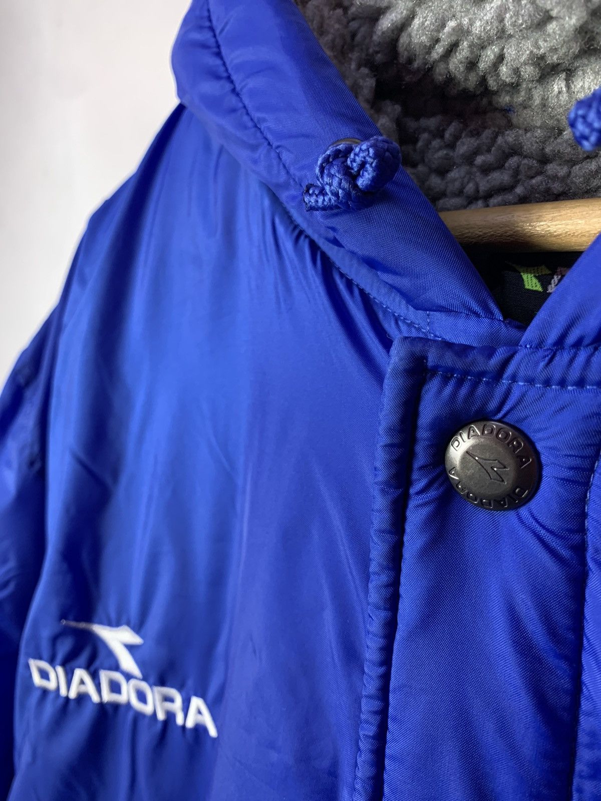 Diadora Steals! Diadora Sportswear Long Coach Jacket Fleece Lining Size US L / EU 52-54 / 3 - 4 Thumbnail