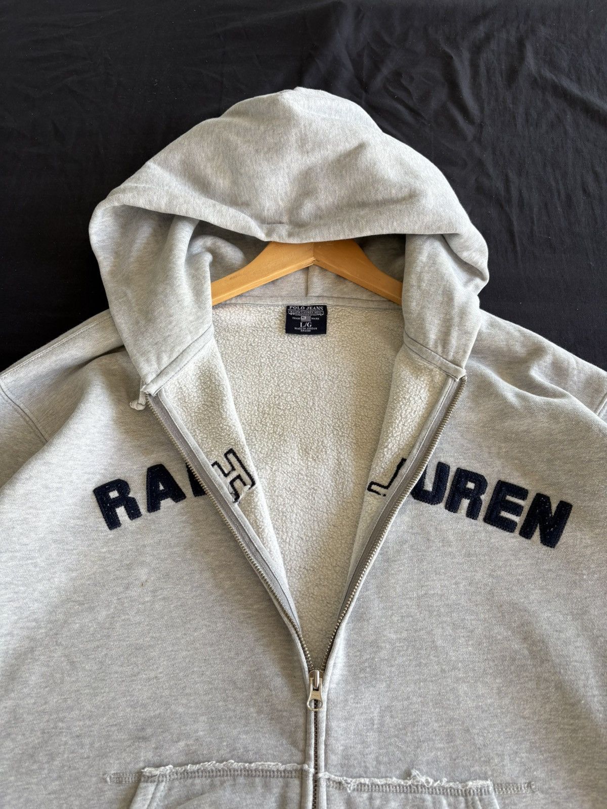 Polo Ralph Lauren Vintage 90s Polo Jeans Ralph Lauren Embroidered Hoodie Size US L / EU 52-54 / 3 - 3 Thumbnail