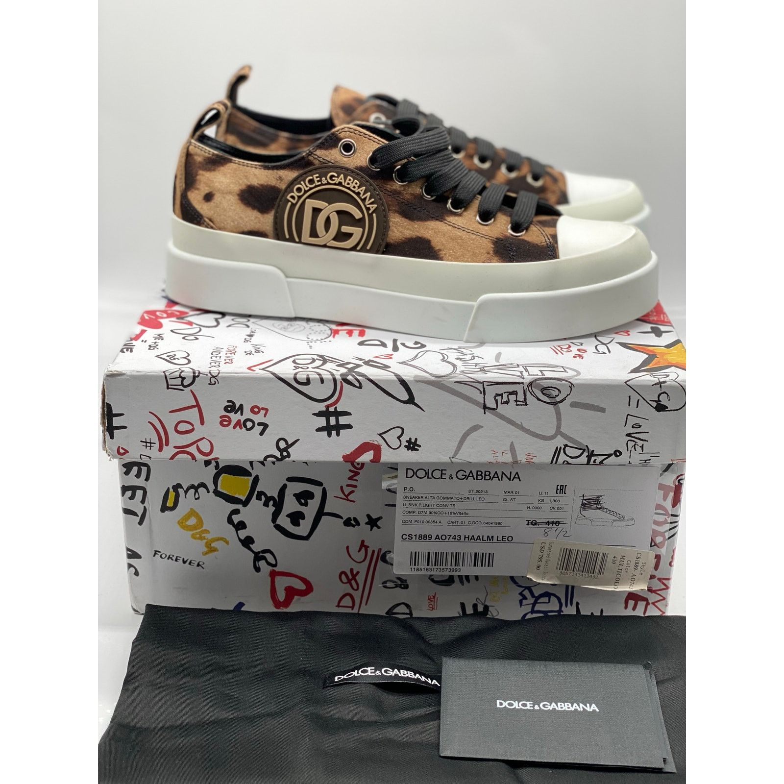 Dolce & Gabbana Dolce & Gabbana Portofino Low-Top Sneakers sz. 37.5 EU Size US 7.5 / IT 37.5 - 6 Thumbnail