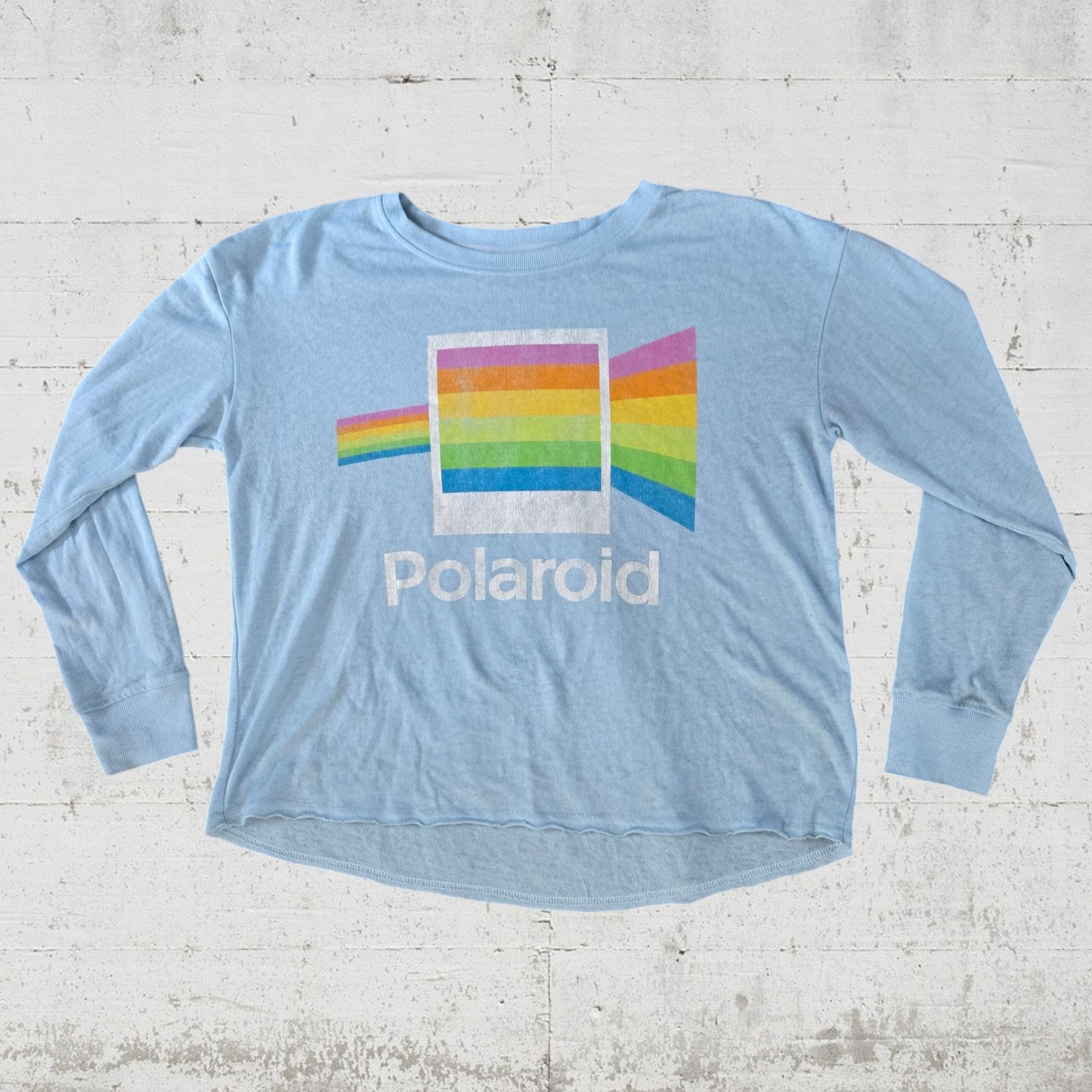 Polaroid Polaroid Blue Retro Light Crewneck Shirt Size Medium Size M / US 6-8 / IT 42-44 - 2 Thumbnail