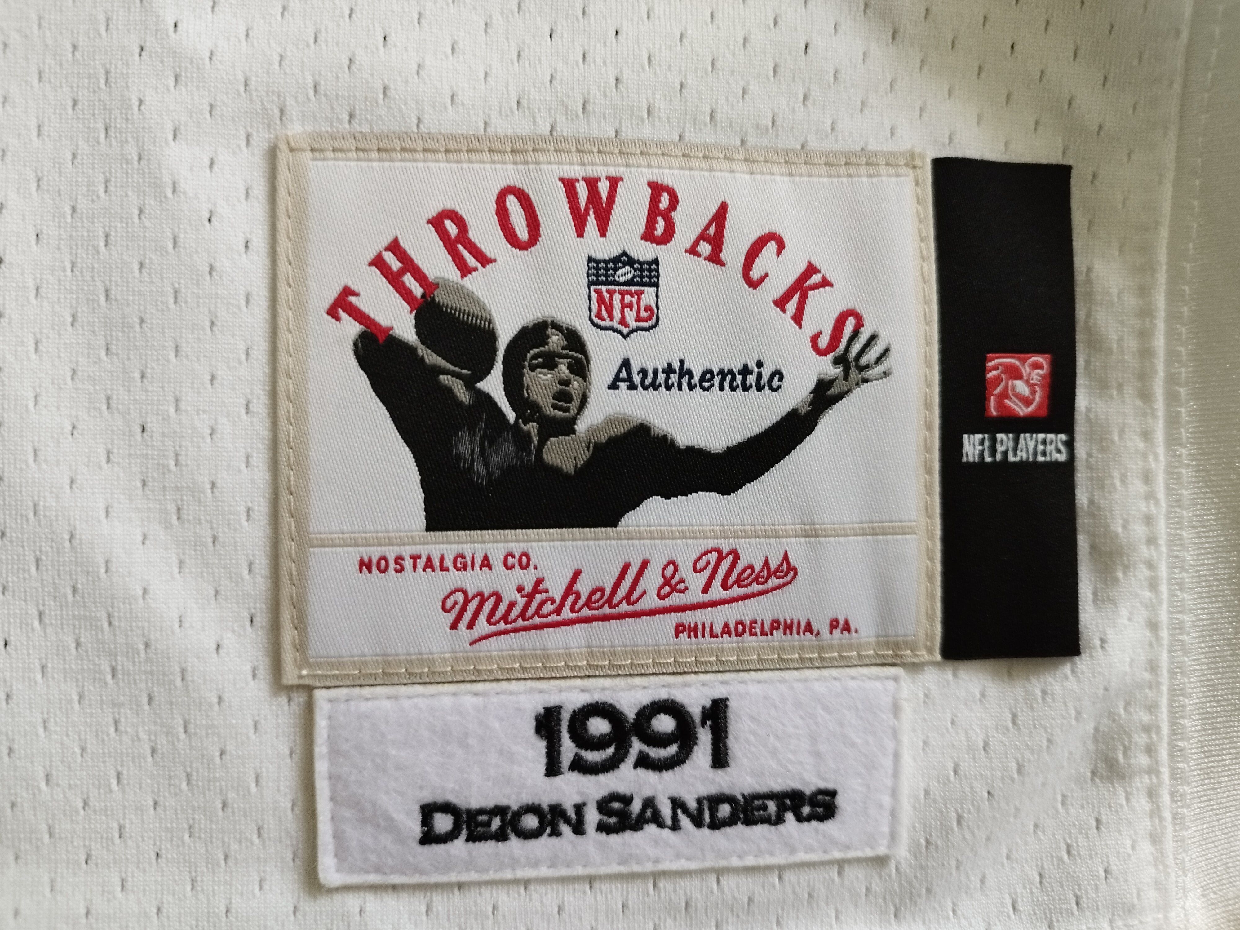 Mitchell & Ness Authentic Deion Sanders Mitchell Ness 1991 Falcons Jersey Size US XXL / EU 58 / 5 - 6 Thumbnail