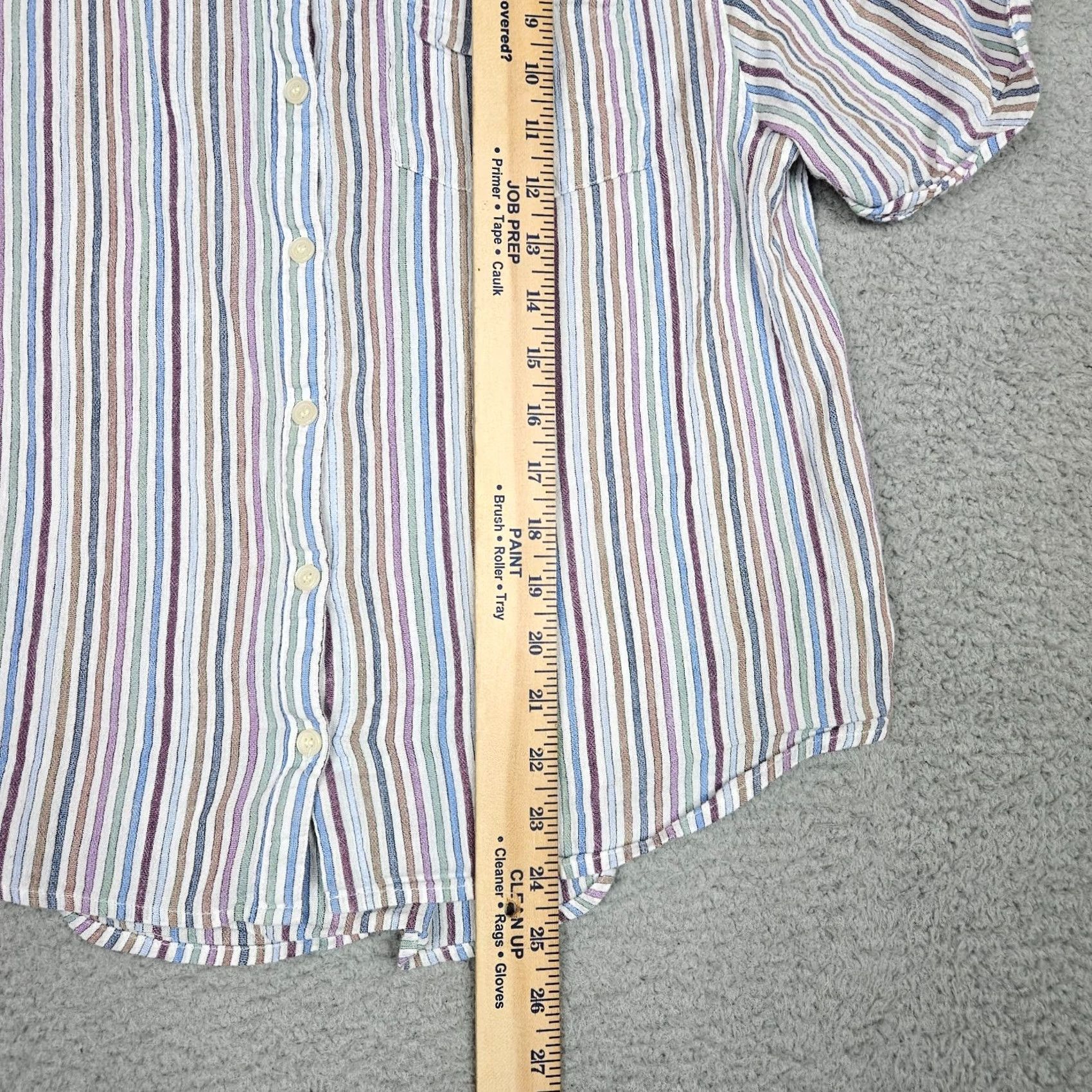 Madewell Madewell Button-Up Short Sleeve Striped Cotton Blouse Women S Regular Multicolor Shirt Size S / US 4 / IT 40 - 4 Thumbnail