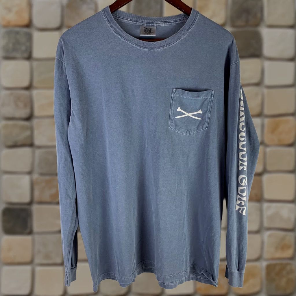 Comfort Colors Barstool Golf Long Sleeve T-Shirt Mens L Blue Graphic Pocket Tee Comfort Colors Size US L / EU 52-54 / 3 - 1 Thumbnail