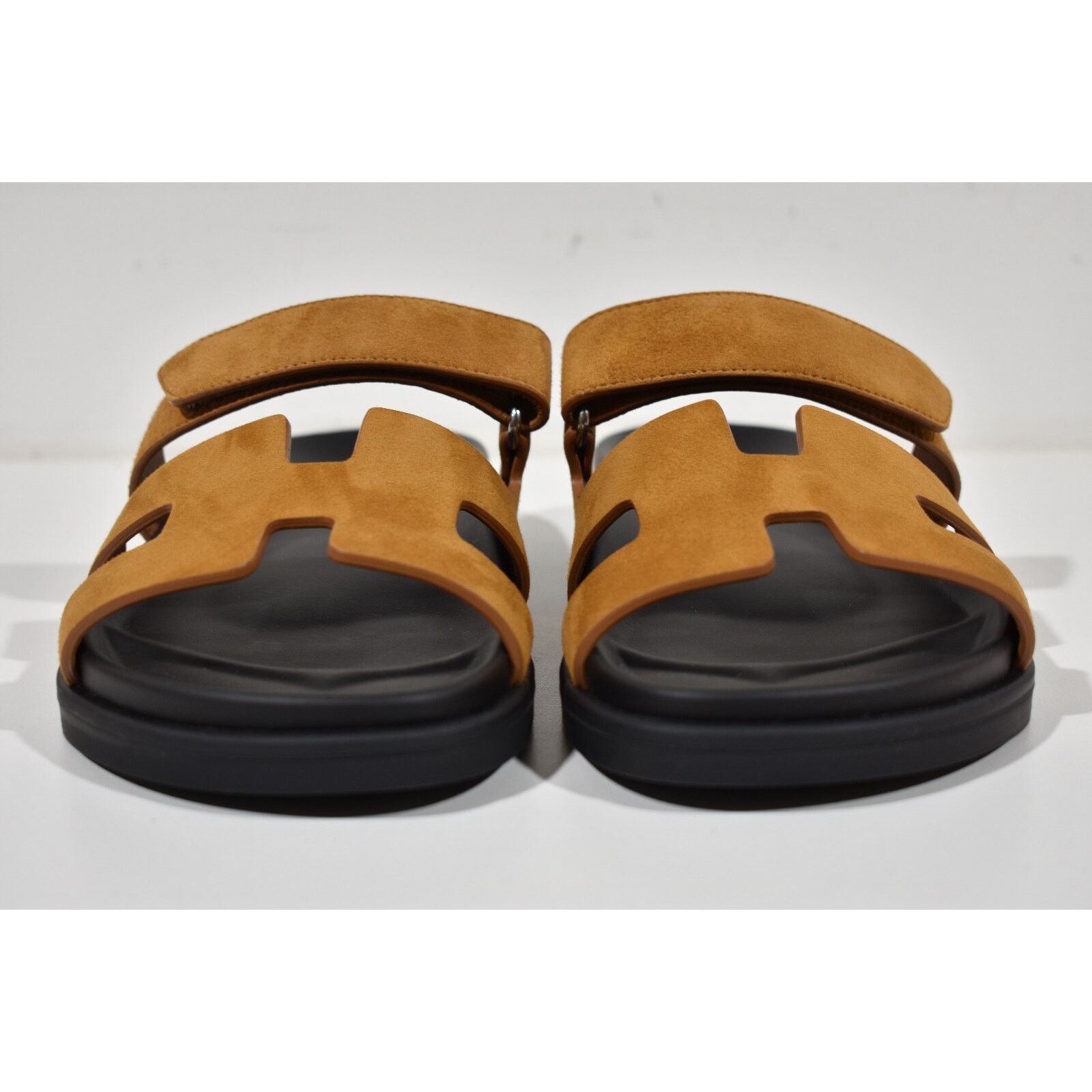 Hermes Hermes Chypre Sandal Black Naturel Gold Suede H Logo Size US 8 / IT 38 - 5 Thumbnail