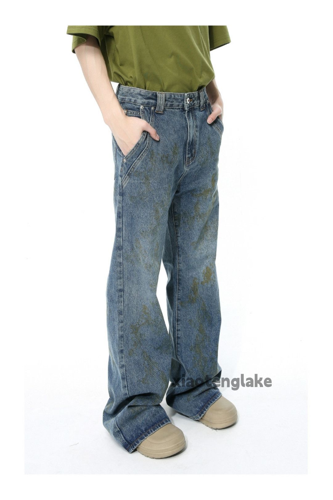 Jean × Vintage washed faded utility paint stain punk grunge jeans Size US 32 / EU 48 - 3 Thumbnail