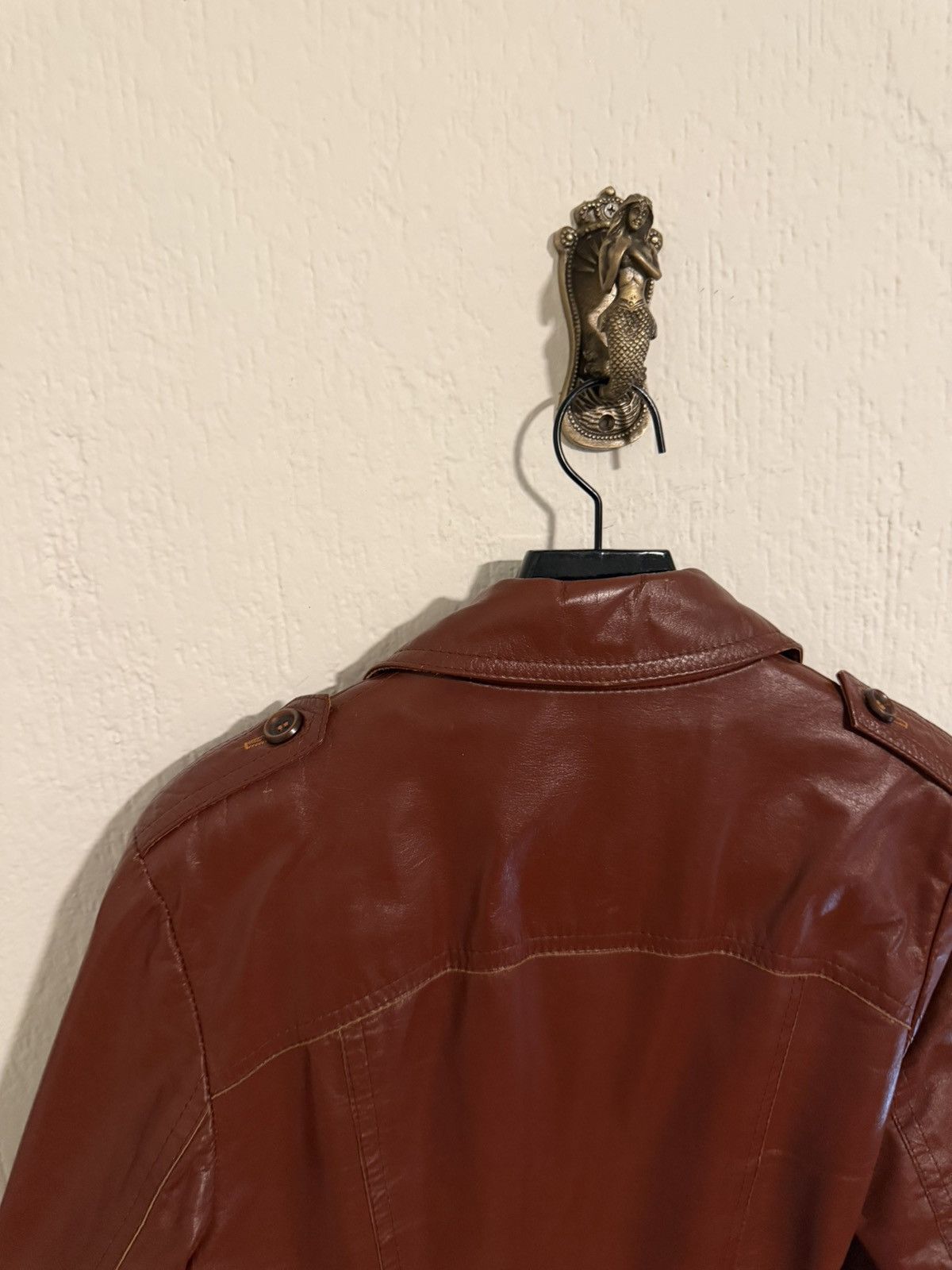 Vintage Vintage oxblood flannel lined leather jacket size M Size US M / EU 48-50 / 2 - 7 Thumbnail