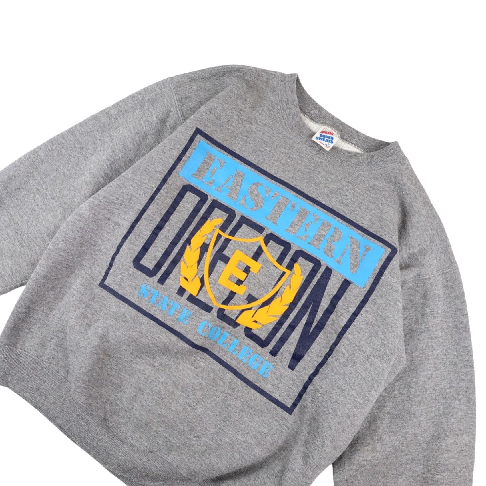 Vintage VINTAGE 90s Eastern Oregon State College Graphic Sweatshirt Gray Mens M Size US M / EU 48-50 / 2 - 2 Thumbnail