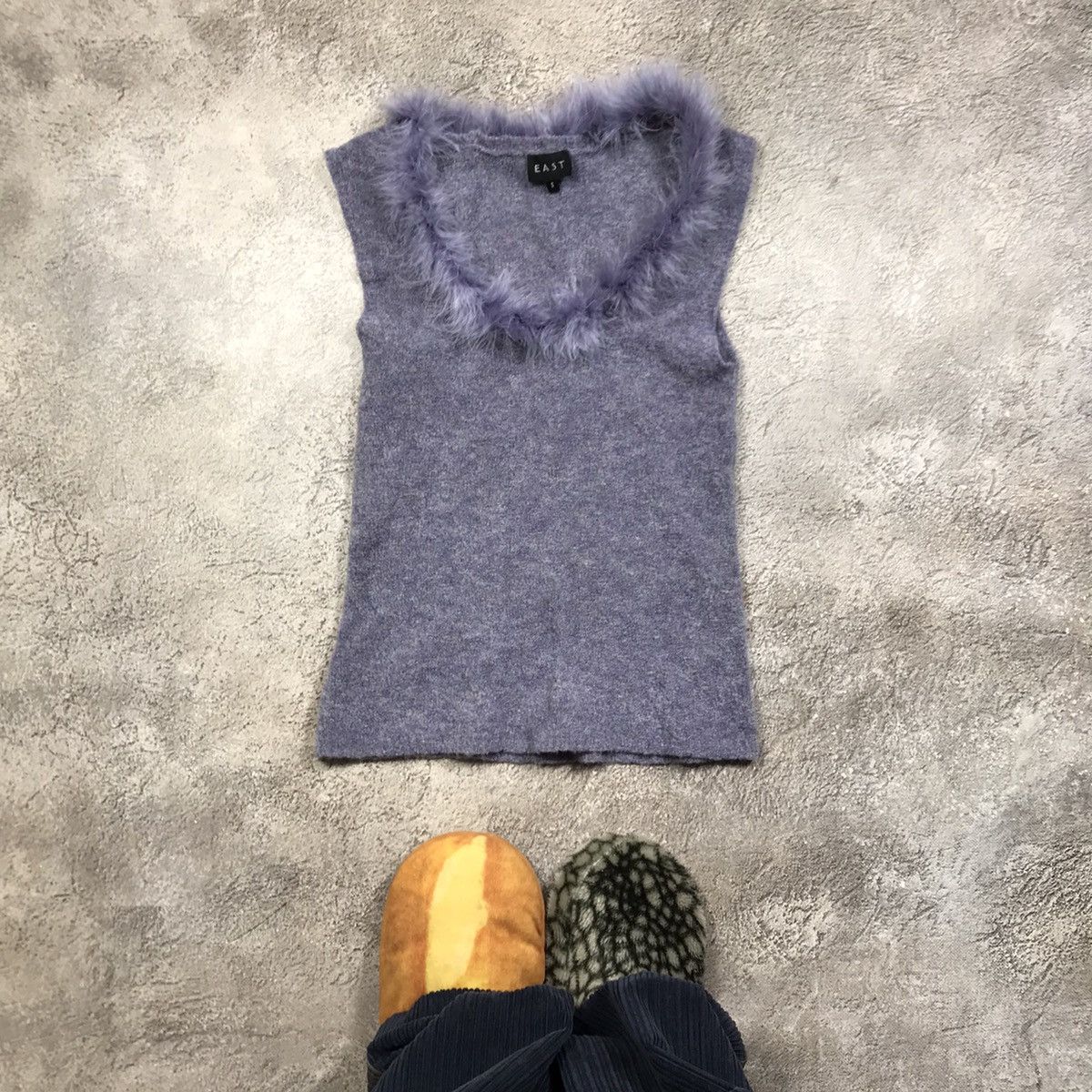 Vintage Y2K ABSTRACT MOHAIR Vest Knitted Oversized 90s