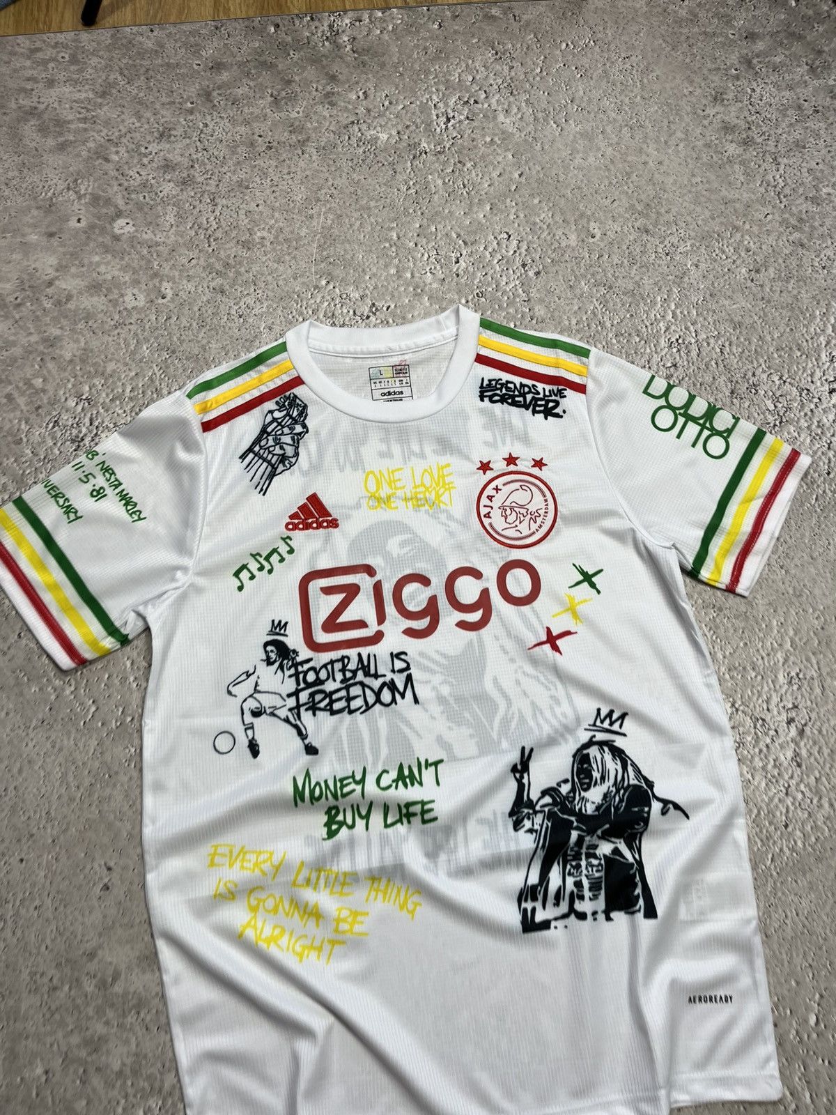 Adidas Adidas Ajax Ziggo Bob Marley Graphic Jersey L Size US L / EU 52-54 / 3 - 6 Thumbnail