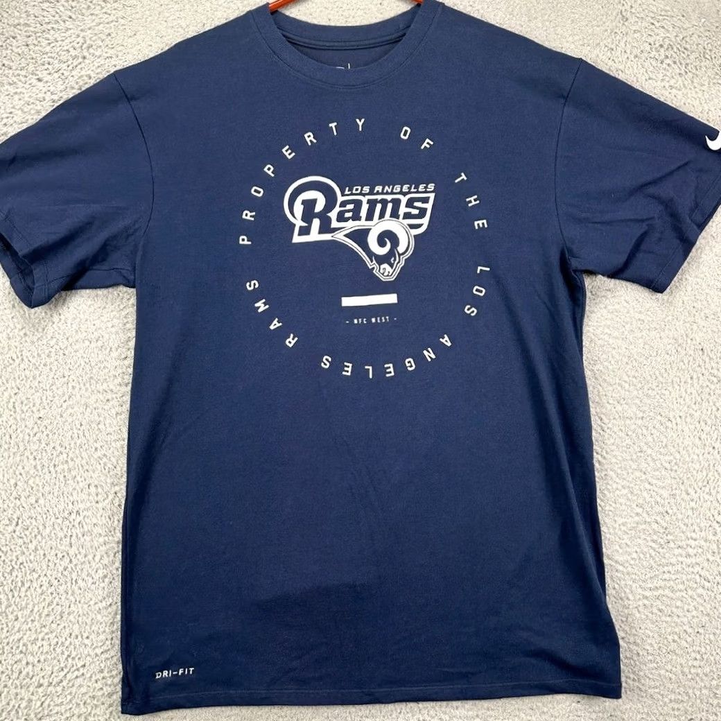 Nike Nike Los Angeles Rams NFL T-Shirt Mens Small Dri-Fit Blue Short Sleeve Crew Neck Size US S / EU 44-46 / 1 - 2 Thumbnail