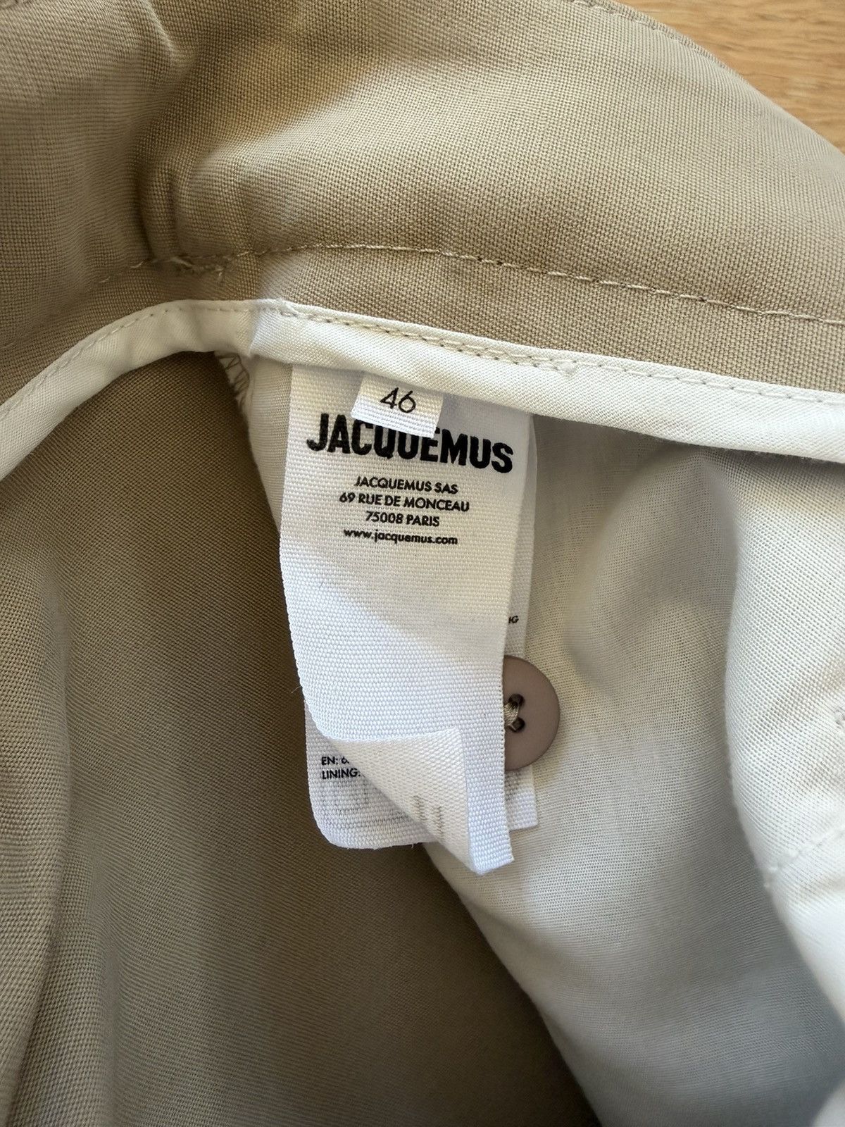 Jacquemus Men’s Beige Le Chouchou 'Le Pantalon Piccinni' Trousers Size US 31 - 8 Thumbnail