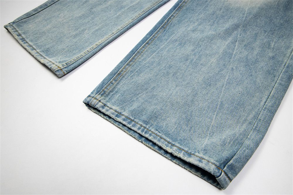 Vintage Men's punk distressed tie-dye washed gradient ripped jeans Size US 32 / EU 48 - 6 Thumbnail