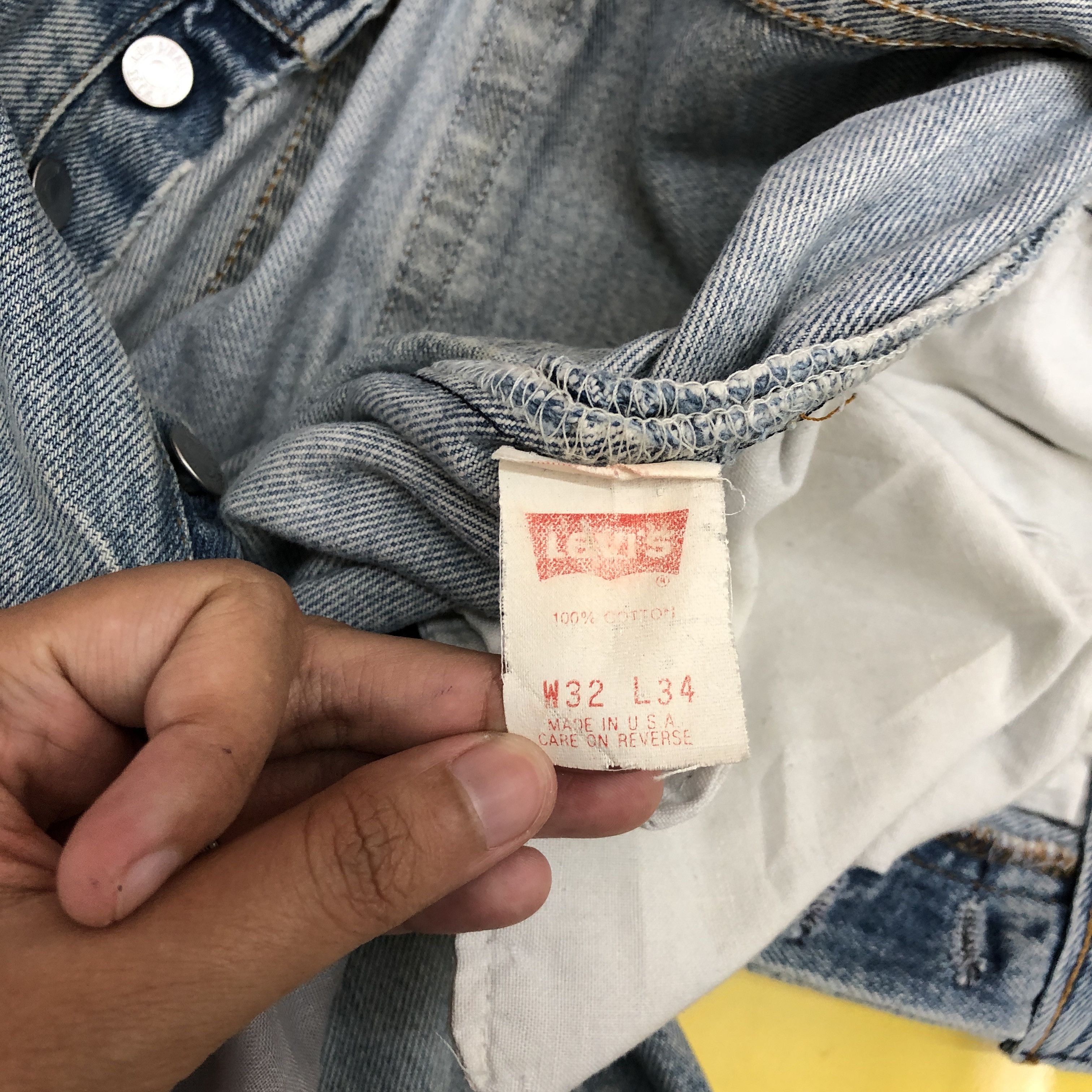 Levi's × Vintage Vintage Levi's 501 Sun Faded Jeans Light Wash Denim Size US 30 / EU 46 - 9 Thumbnail