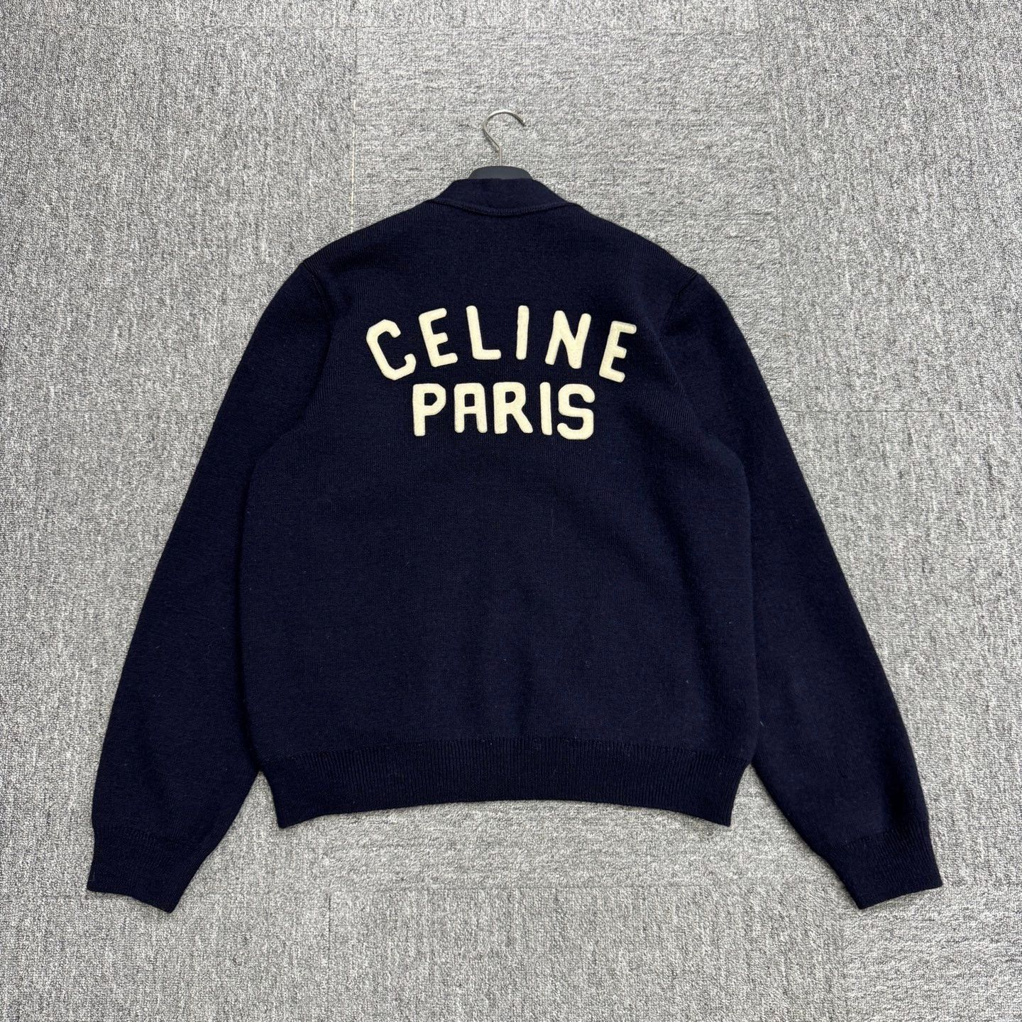 Celine Celine Flocked Logo Wool Knit Cardigan XL Size XL / US 12-14 / IT 48-50 - 5 Thumbnail