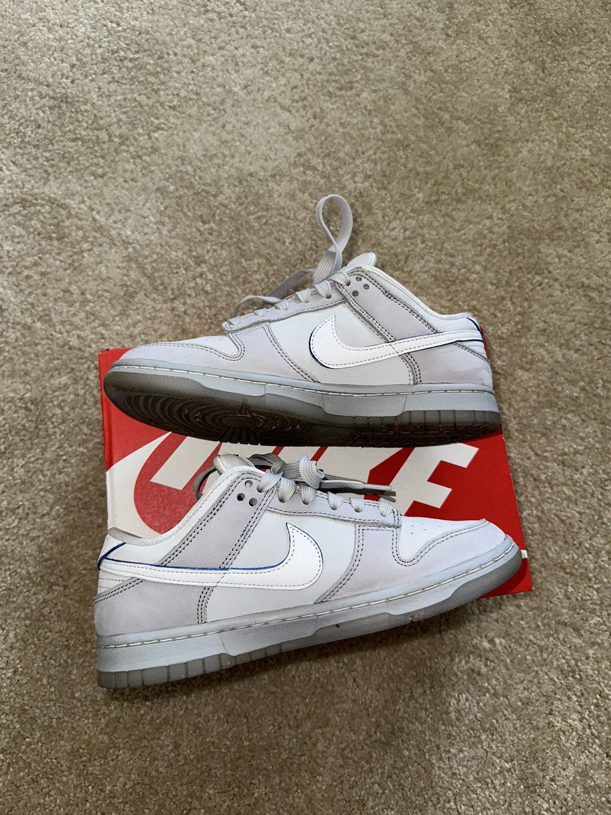 Nike Nike Dunk Low Wolf Grey Pure Platinum Size US 5.5 / EU 38 - 2 Thumbnail