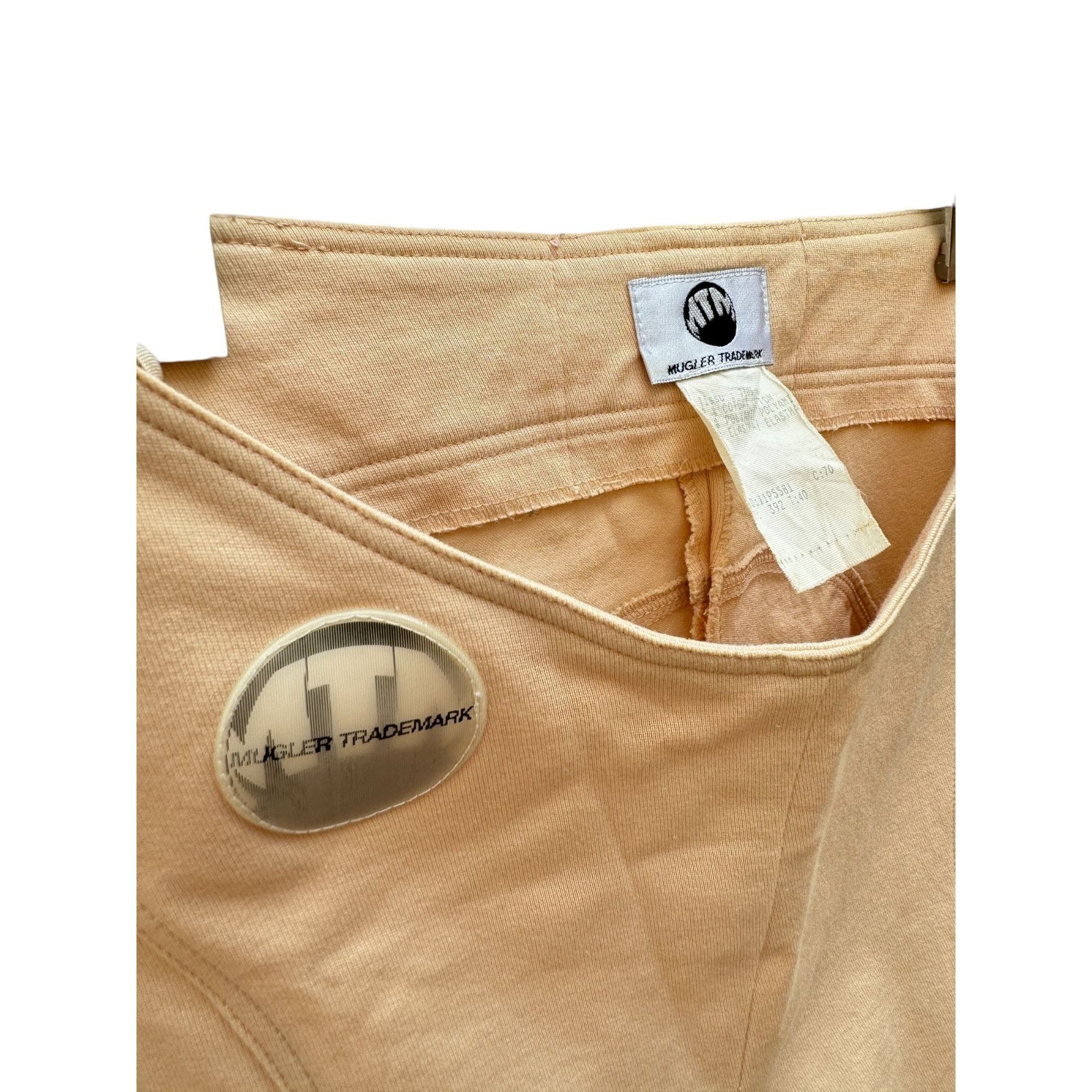Thierry Mugler Vintage Beige Pants Size 24" / US 00 / IT 34 - 3 Thumbnail