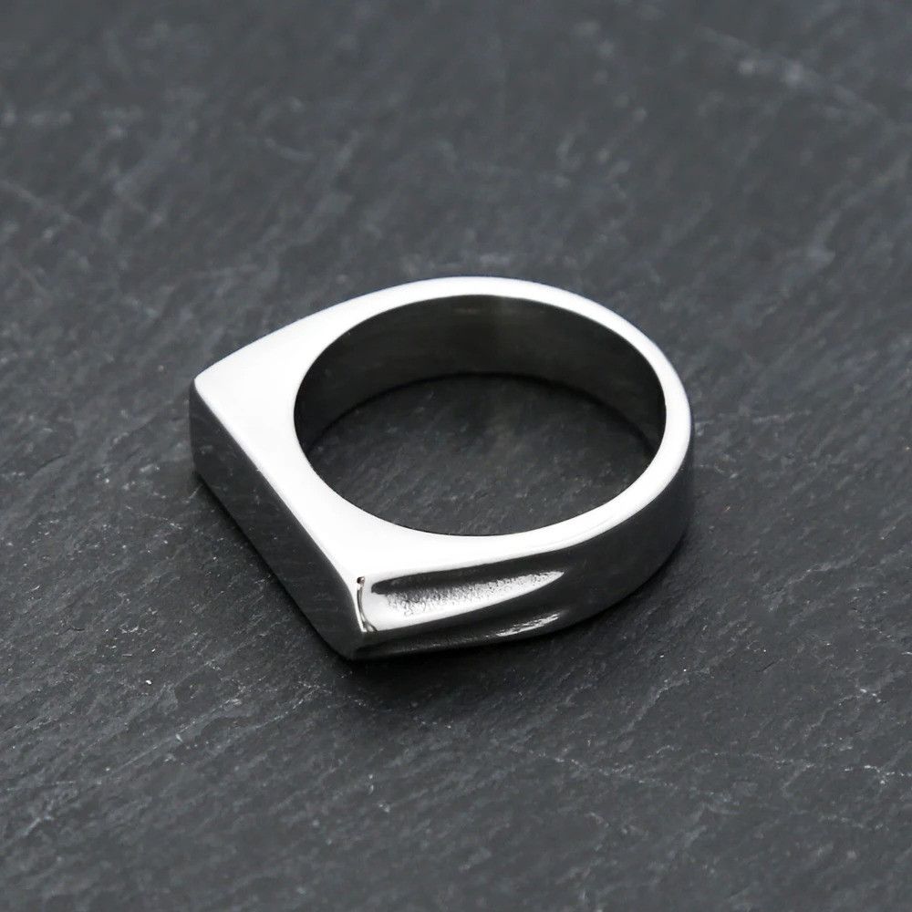 Jewelry Stainless Steel Simple Ring Size ONE SIZE - 5 Thumbnail