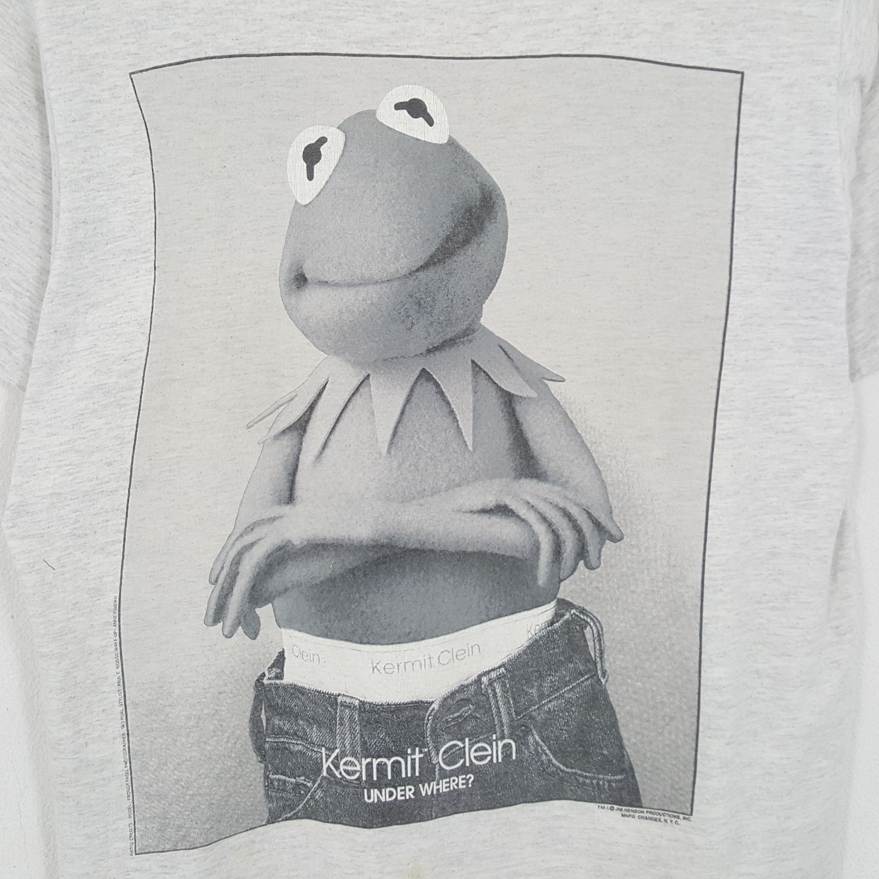 Vintage KERMIT CLEIN Parody CK Brand Streetwear Style Tshirt Size US L / EU 52-54 / 3 - 2 Thumbnail