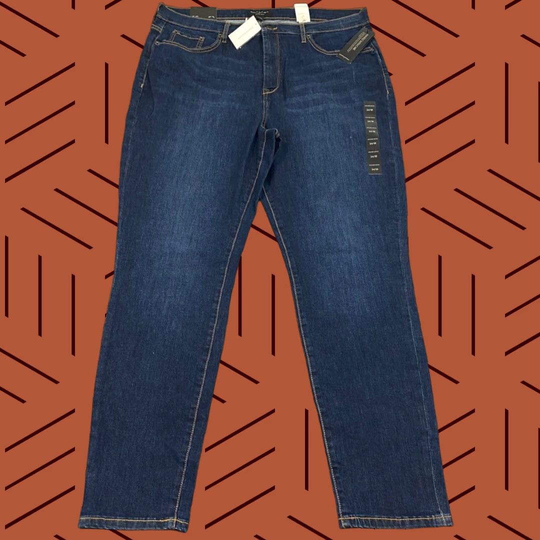Banana Republic Banana Republic High Rise Skinny Jeans Womens 34/18 Dark Wash Denim Stretch NEW Size 40" / US 18 - 1 Thumbnail