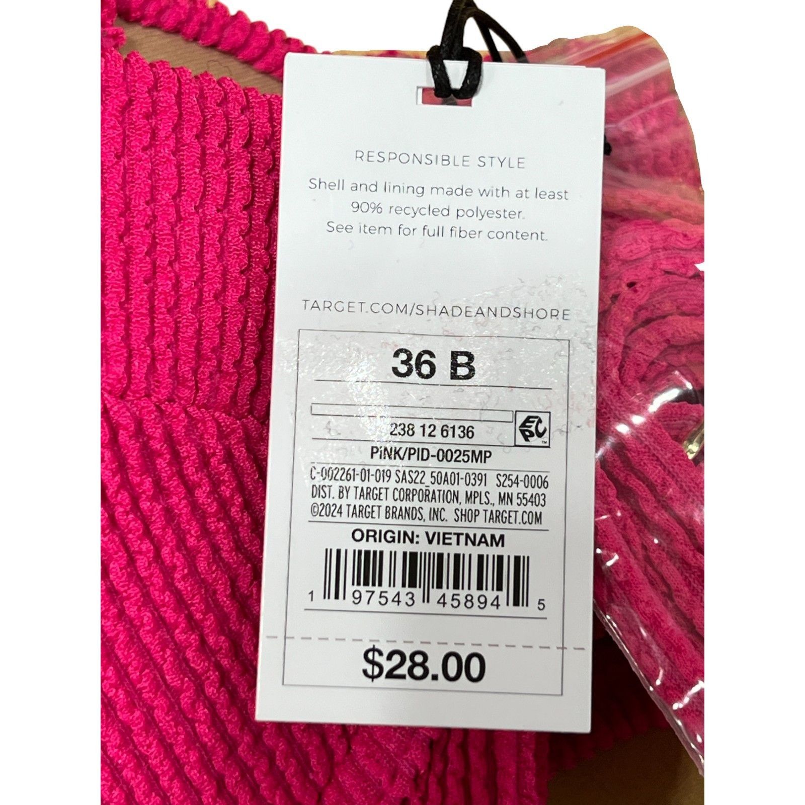 Other Shade & Shore - Women's Pucker Textured Light Lift Bandeau B Size ONE SIZE - 9 Thumbnail