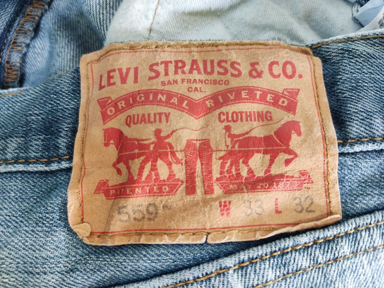 Levi's levis 559 straightcut distressed denim nice design Size US 36 / EU 52 - 3 Thumbnail