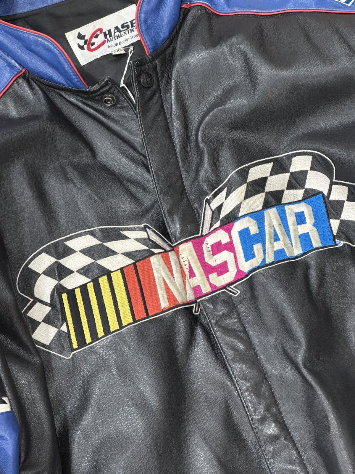 Chase Authentics Chase Authentics NASCAR Leather Jacket Embroidered Logo 1999 Size US XL / EU 56 / 4 - 8 Thumbnail