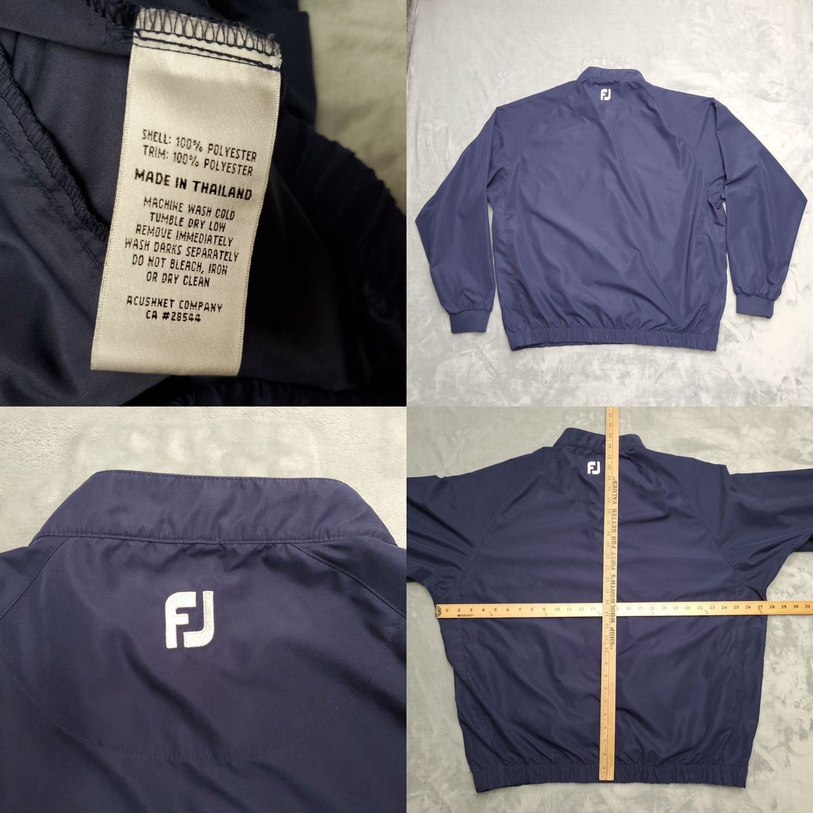 Footjoy VINTAGE FootJoy Windbreaker Jacket Mens XL Blue Wind-Resistant Golf Outdoors Pullover Short Description Size US XL / EU 56 / 4 - 8 Thumbnail