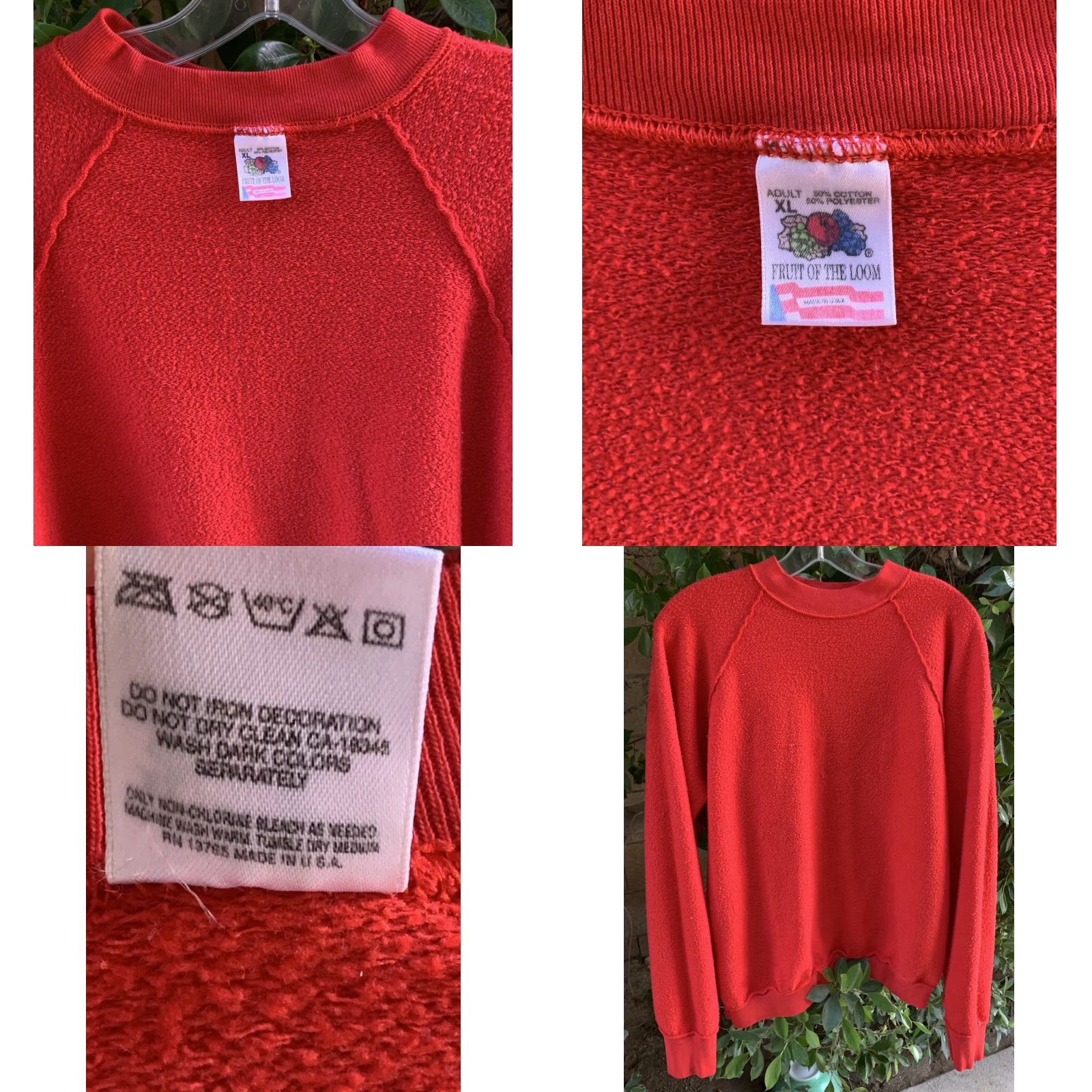 Fruit Of The Loom VINTAGE Desert Hot Springs Soccer Raglan Sweatshirt Adult Size XL Size US XL / EU 56 / 4 - 10 Thumbnail