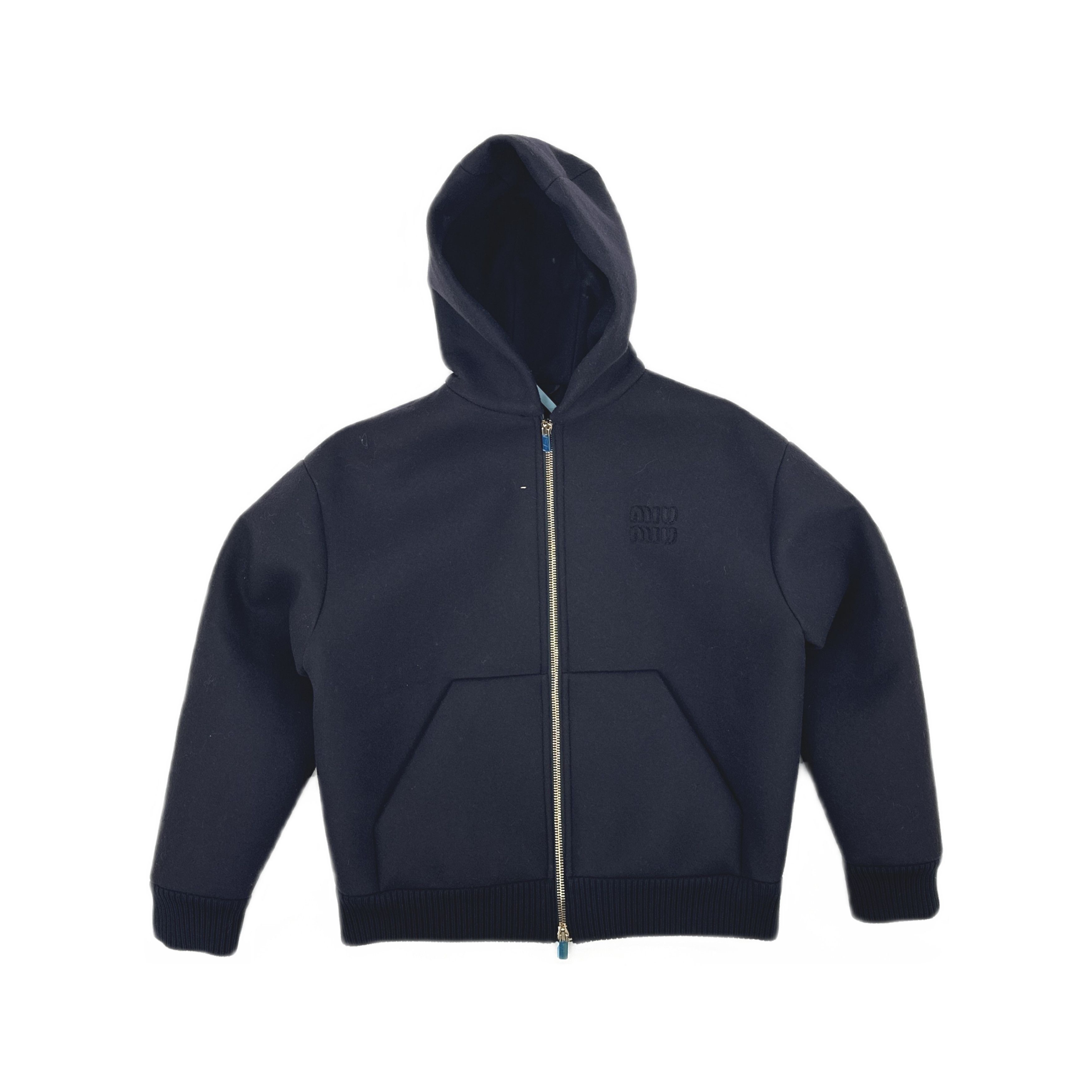 Miu Miu Miu Miu Wool Hooded Jacket Size 36 Size XS / US 0-2 / IT 36-38 - 1 Thumbnail