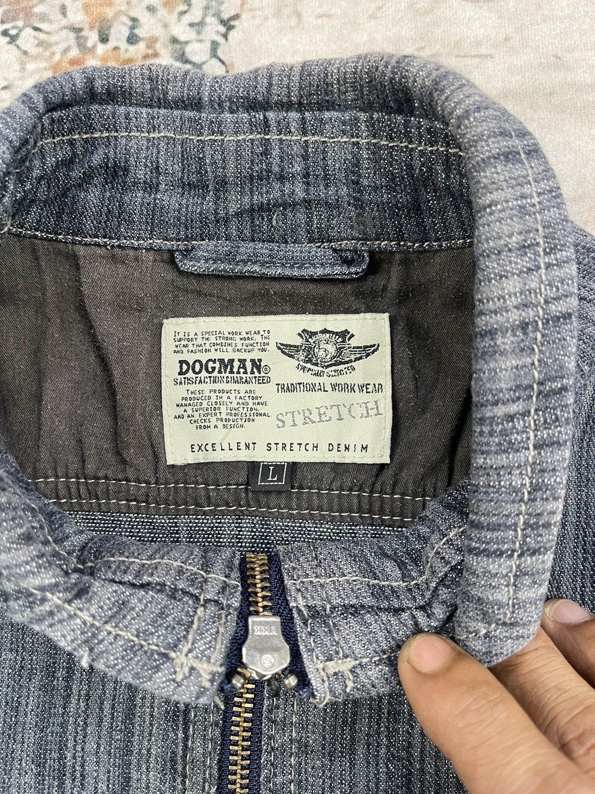 Japanese Brand Dogman Traditional Workwear Stretch Denim Jackets Size US S / EU 44-46 / 1 - 11 Thumbnail