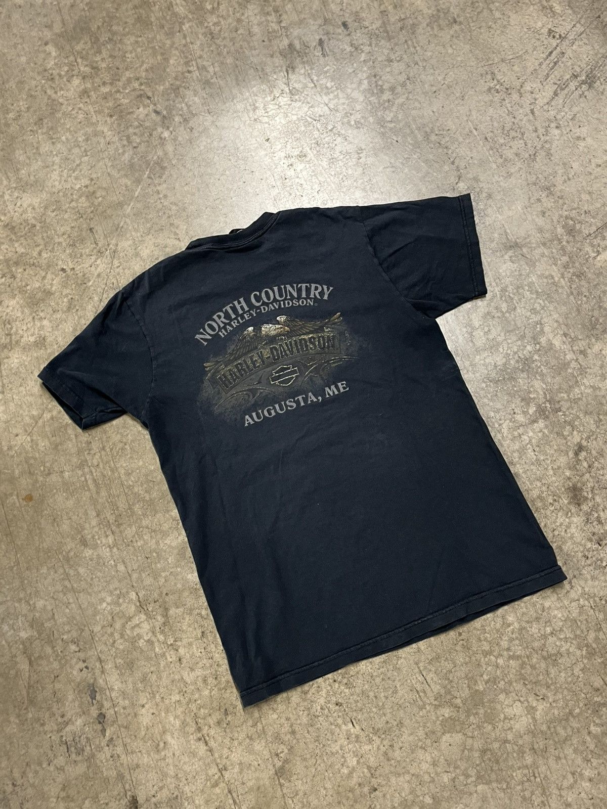 Harley Davidson × Vintage Harley Davidson skull vintage AOP style tee shirt hype rare Size US M / EU 48-50 / 2 - 6 Thumbnail