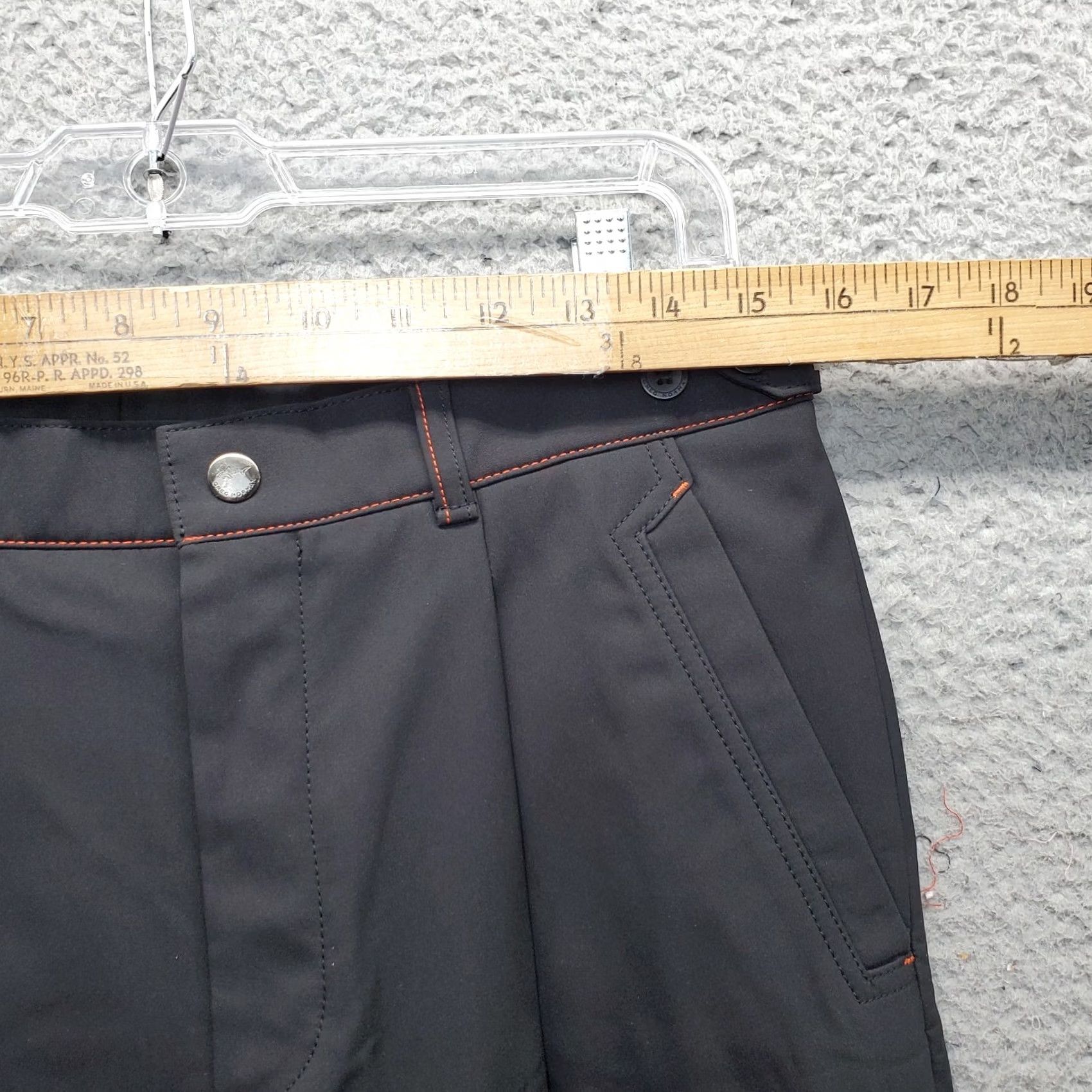 Vintage Greg Norman Mens Pants Shirt? No, Dress Pants Mens 31 Black Pleated Front Straight Vintage? No Size US 31 - 5 Thumbnail