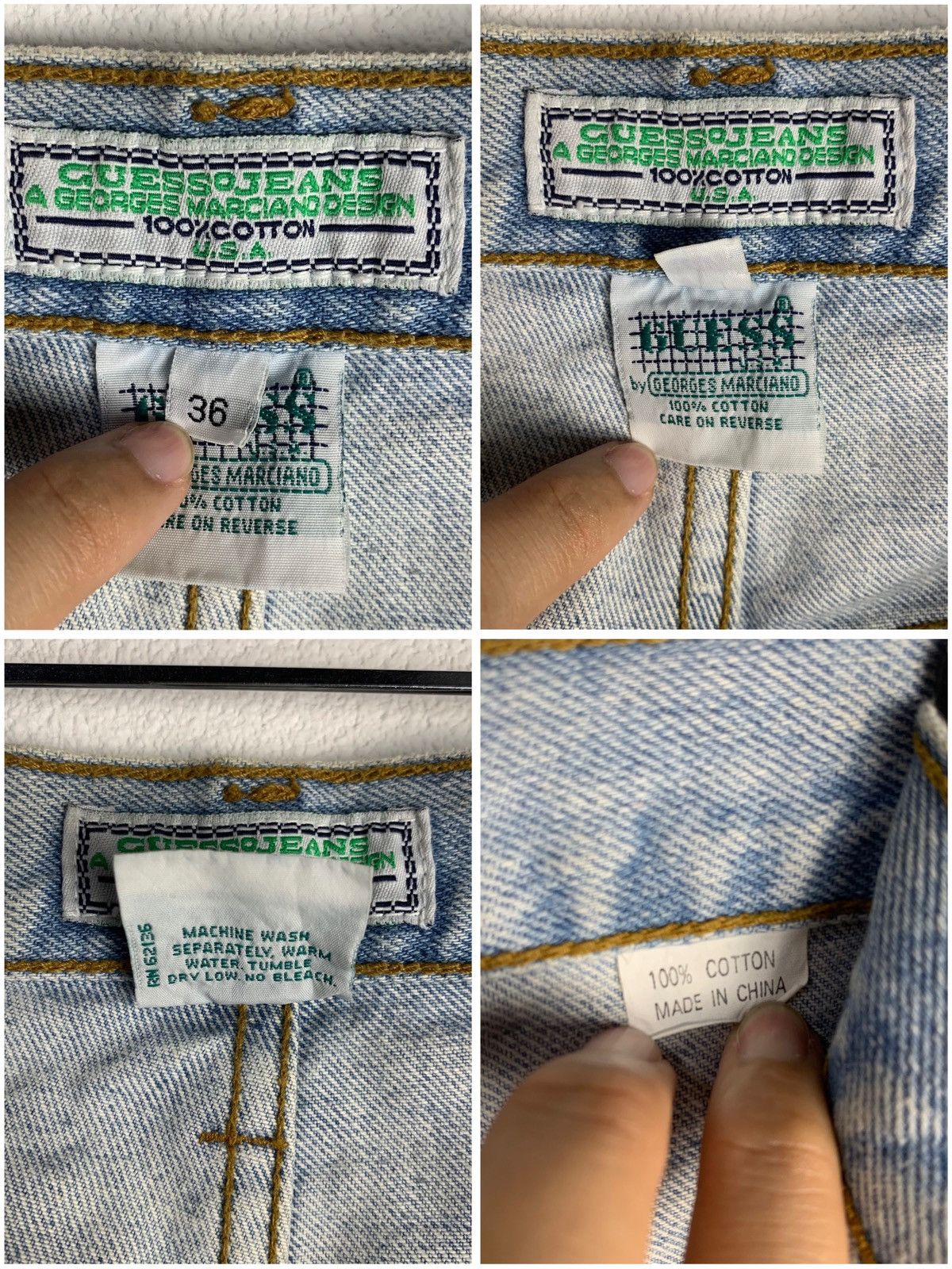 Guess FINAL DROP ‼️ Vintage Guess Baggy Jeans Light Blue Wide Leg Size US 36 / EU 52 - 3 Thumbnail