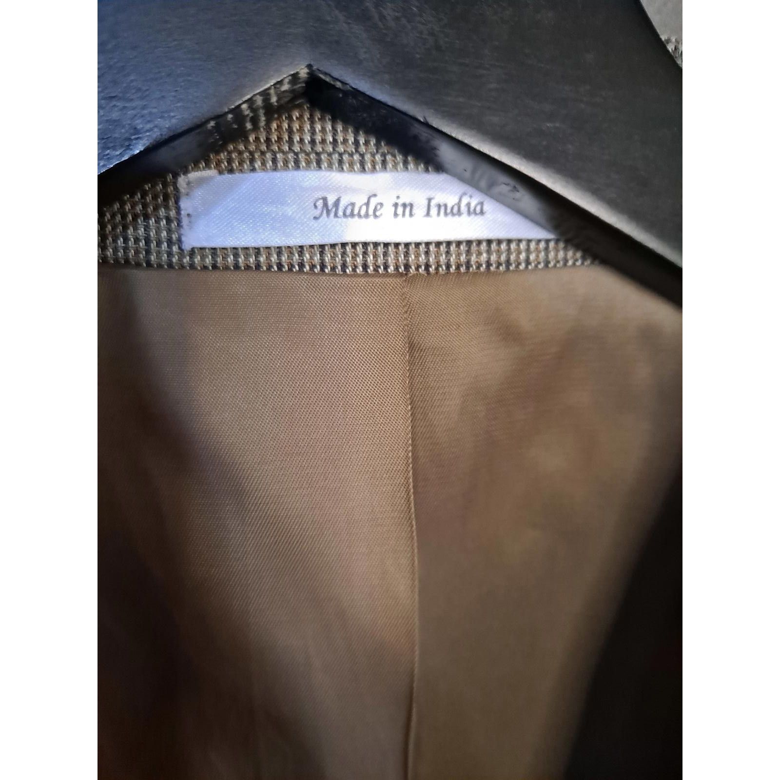 Lauren Ralph Lauren Lauren Ralph Lauren Tan Silk/Wool Tan Plaid Blazer Size 40R Size 40R - 2 Thumbnail